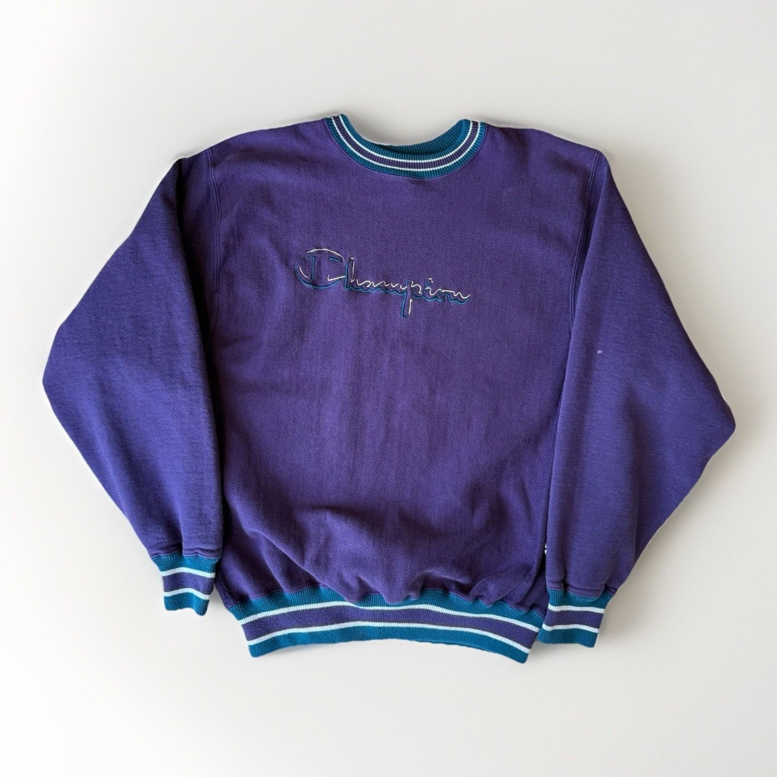 Champion Vintage Champion Reverse Weave Sweatshirt XL Purple 90s Size US XL / EU 56 / 4 - 1 Thumbnail