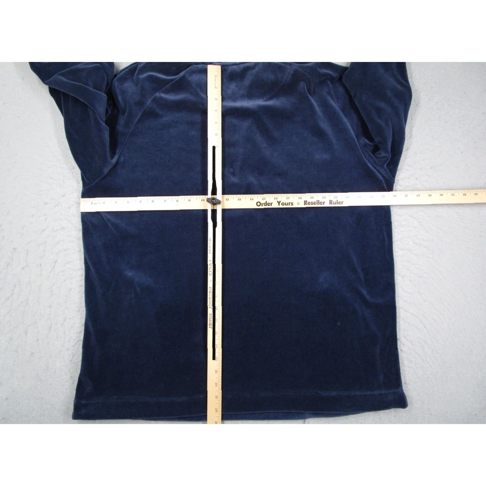 Nike VINTAGE Nike Quarter Zip Pullover Mens L Navy Blue Velour Embroidered Swoosh Pockets Size US L / EU 52-54 / 3 - 6 Thumbnail