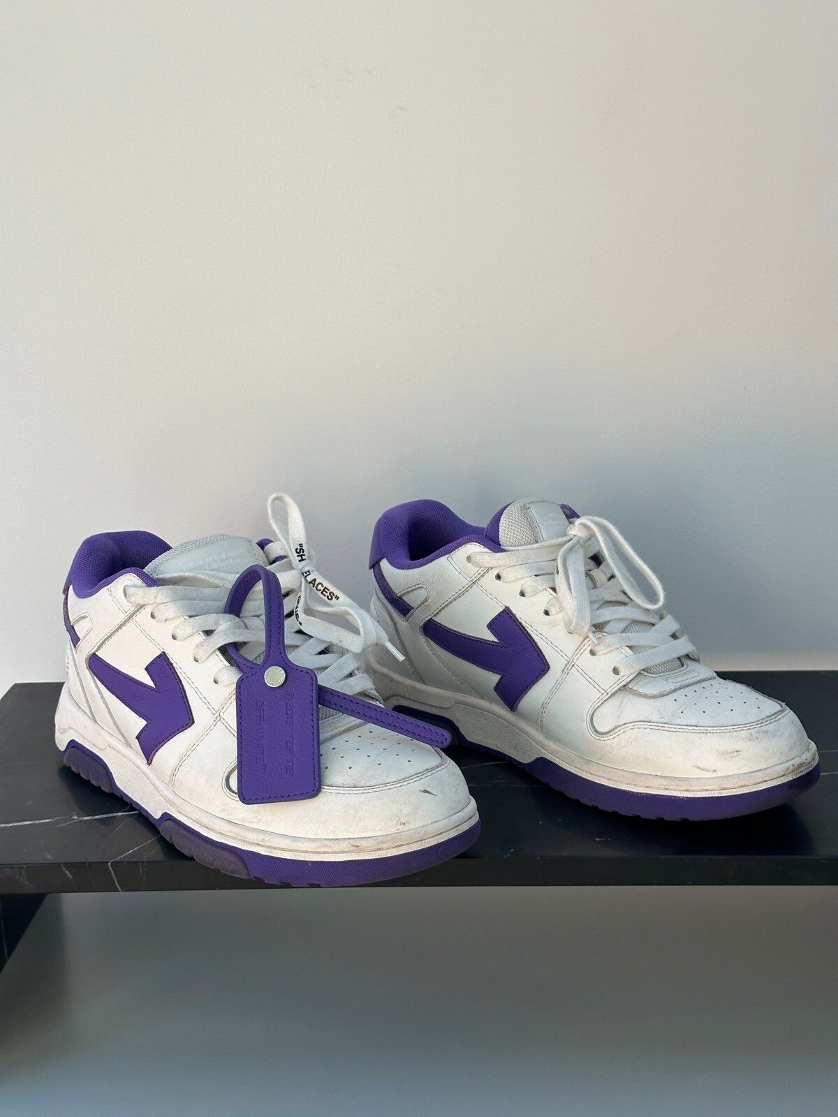 Pre-owned Off-white Out Of Office Sneakers Men's 41 In Purple White
