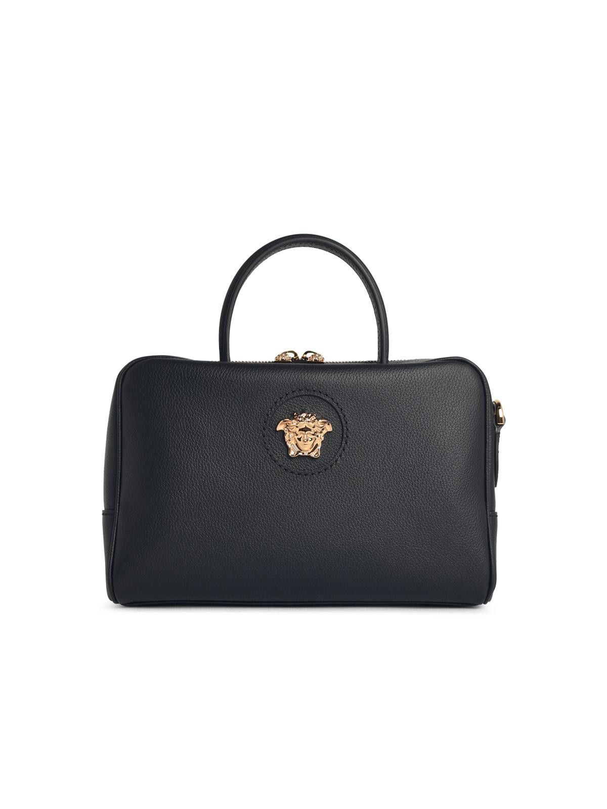 Versace VERSACE 'La Medusa Boston' Black Leather Bag Size ONE SIZE - 1 Thumbnail