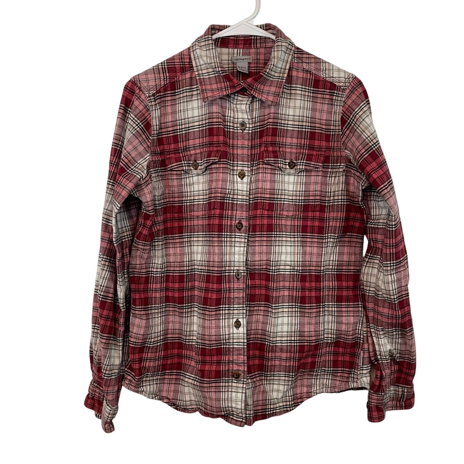Carhartt Carhartt Plaid Button Up M Womens Cotton Long Sleeve Collar Size M / US 6-8 / IT 42-44 - 1 Thumbnail