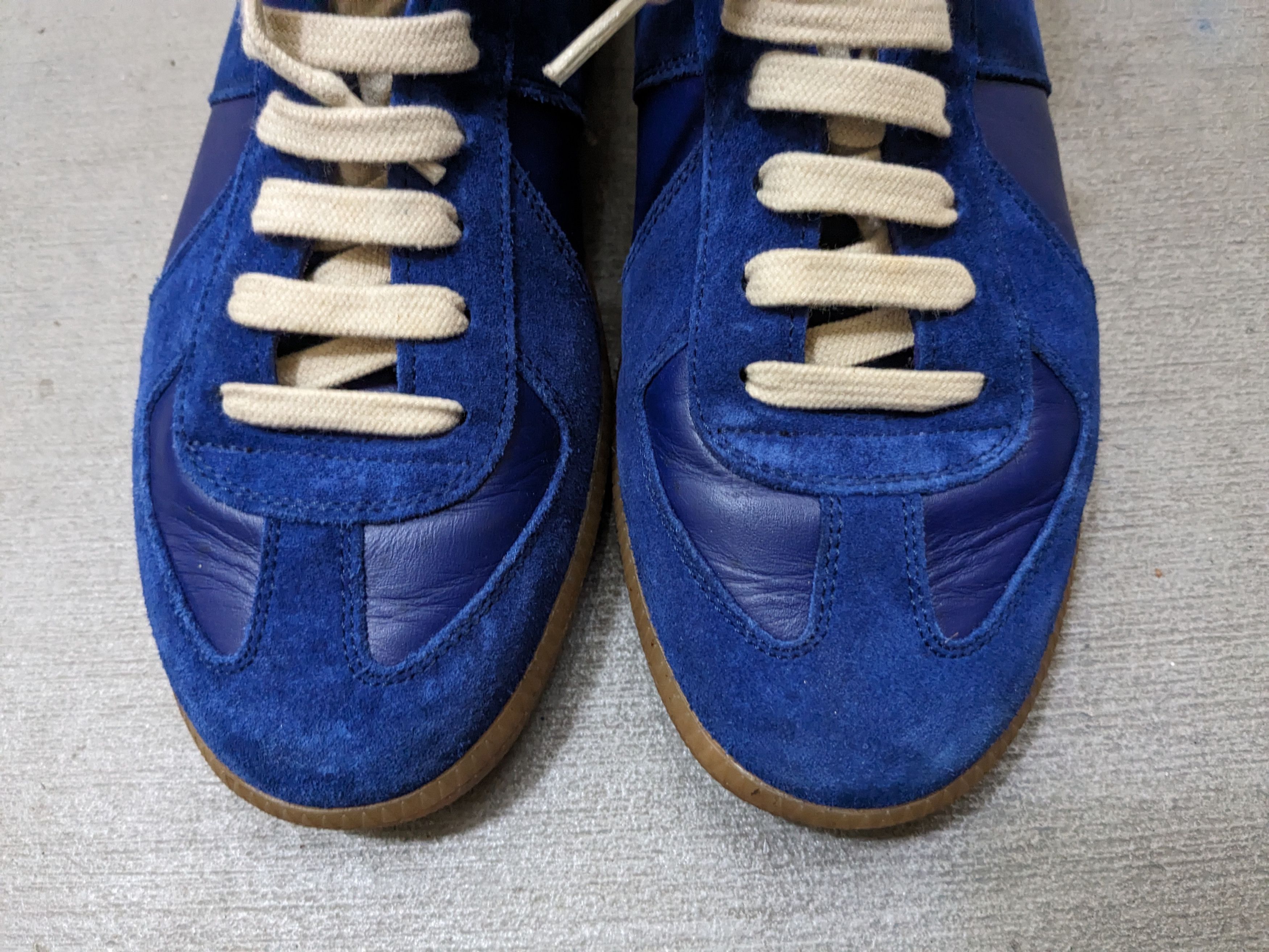 Maison Margiela Maison Margiela GAT Replica 9 42 Blue Leather High Tops Size US 9 / EU 42 - 5 Thumbnail