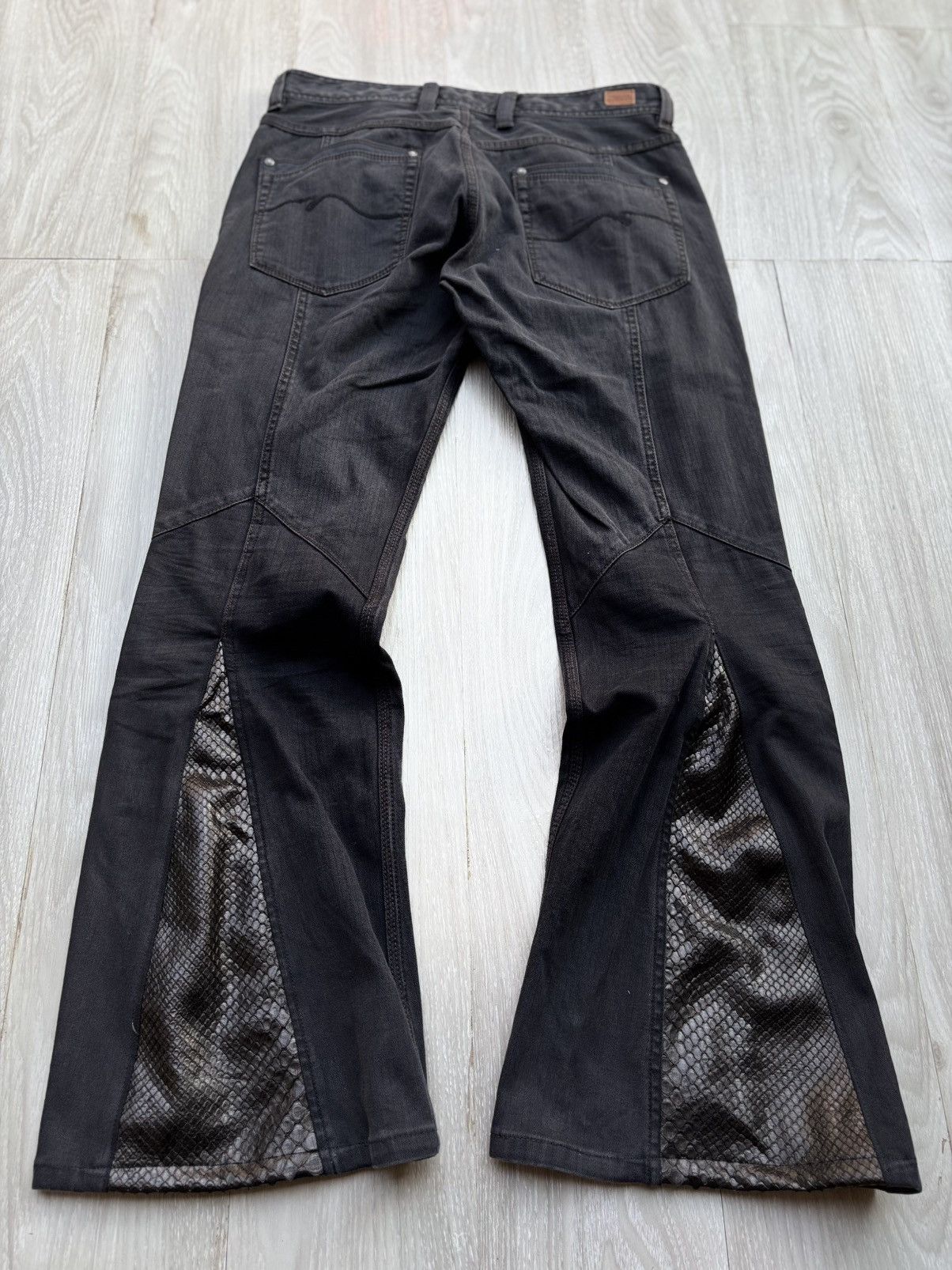 Nicole Club NICOLE CLUB FOR MEN phyton lace up flare jeans Size US 29 - 2 Thumbnail