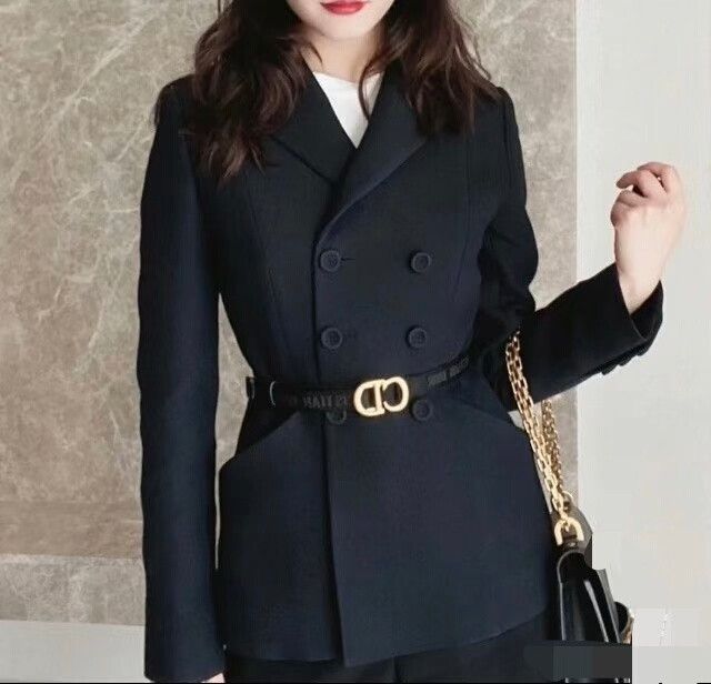 Dior Dior Black Double-Breasted Blazer Size S / US 4 / IT 40 - 1 Thumbnail
