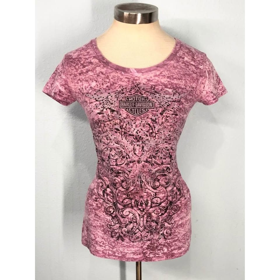 Harley Davidson Harley Davidson Shirt Small Women Like New, Elastic Fabric Size S / US 4 / IT 40 - 1 Thumbnail