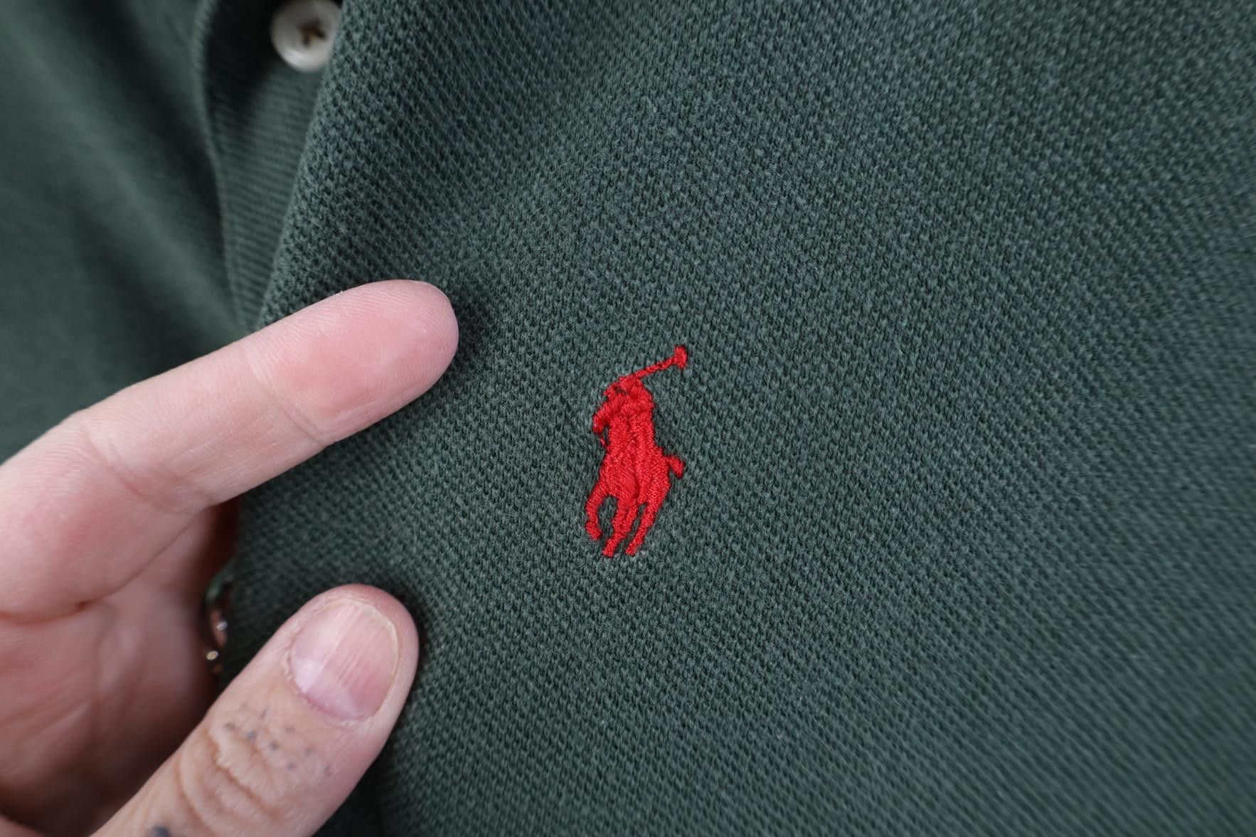 Polo Ralph Lauren Vintage 90s Ralph Lauren Pique Cotton Golf Polo Shirt Green Size US XL / EU 56 / 4 - 4 Thumbnail