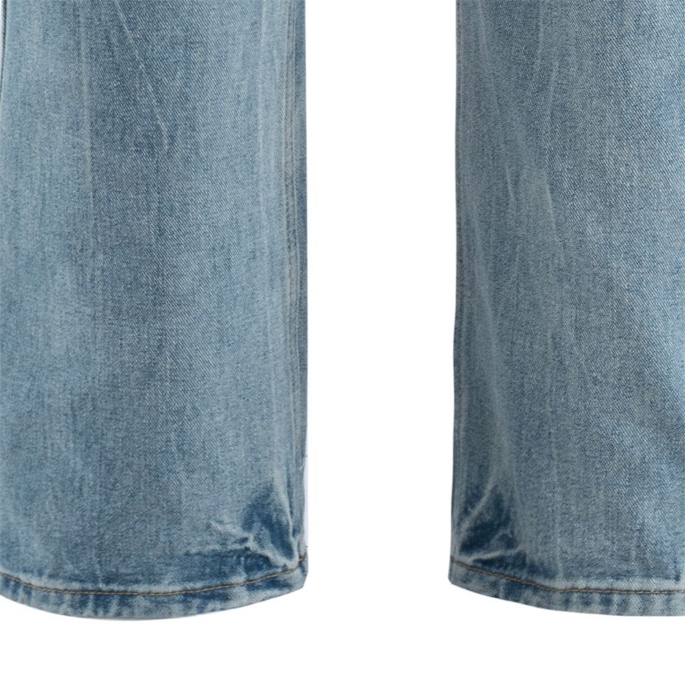American retro loose casual street washed distressed jeans