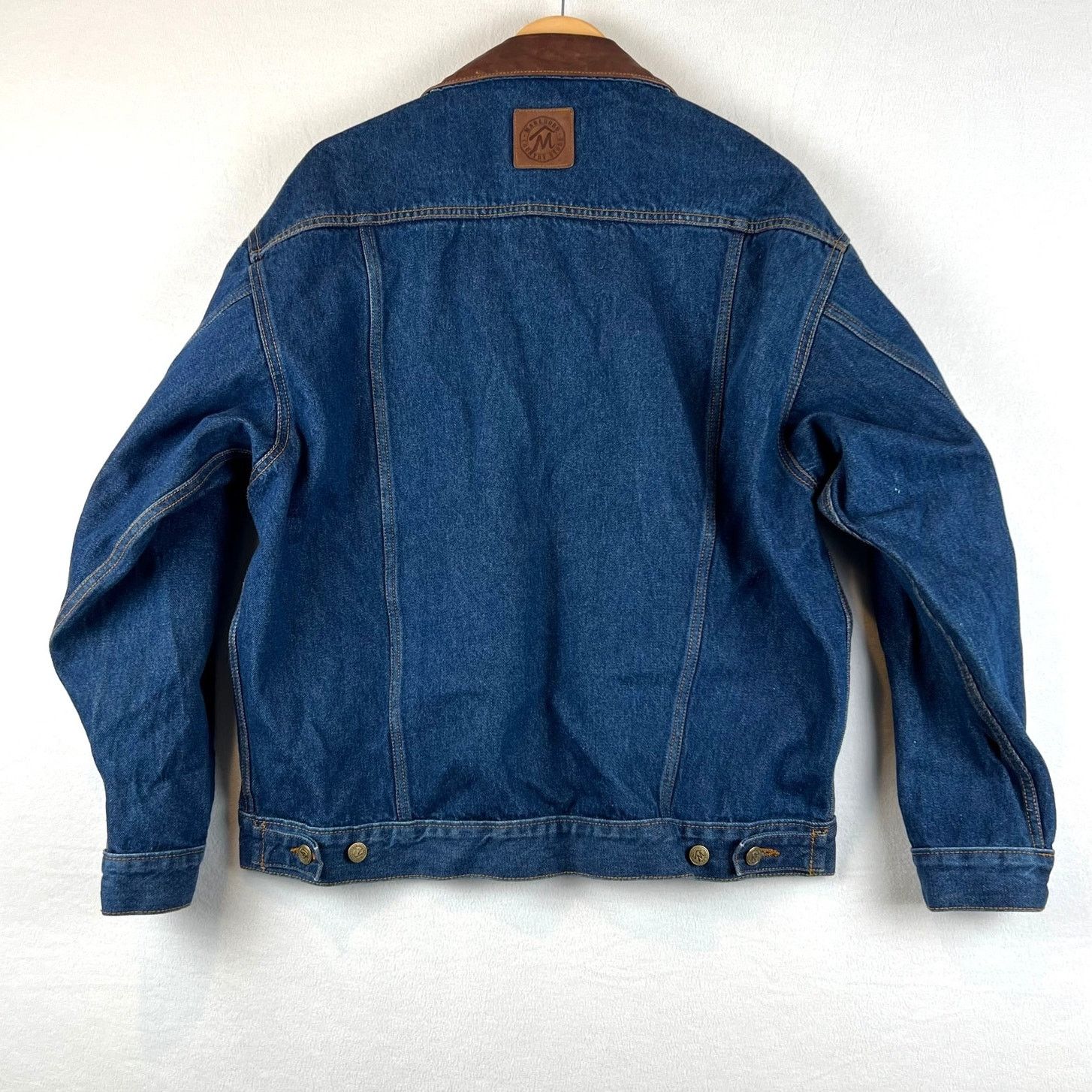Marlboro Vintage Marlboro Country Store Denim Jacket L Blue Leather Size US L / EU 52-54 / 3 - 3 Thumbnail