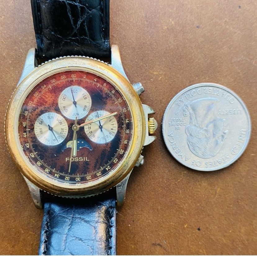 Fossil 1995 FOSSIL CHRONOGRAPH MOON PHASE WATCH BQ-8423 Size ONE SIZE - 7 Thumbnail