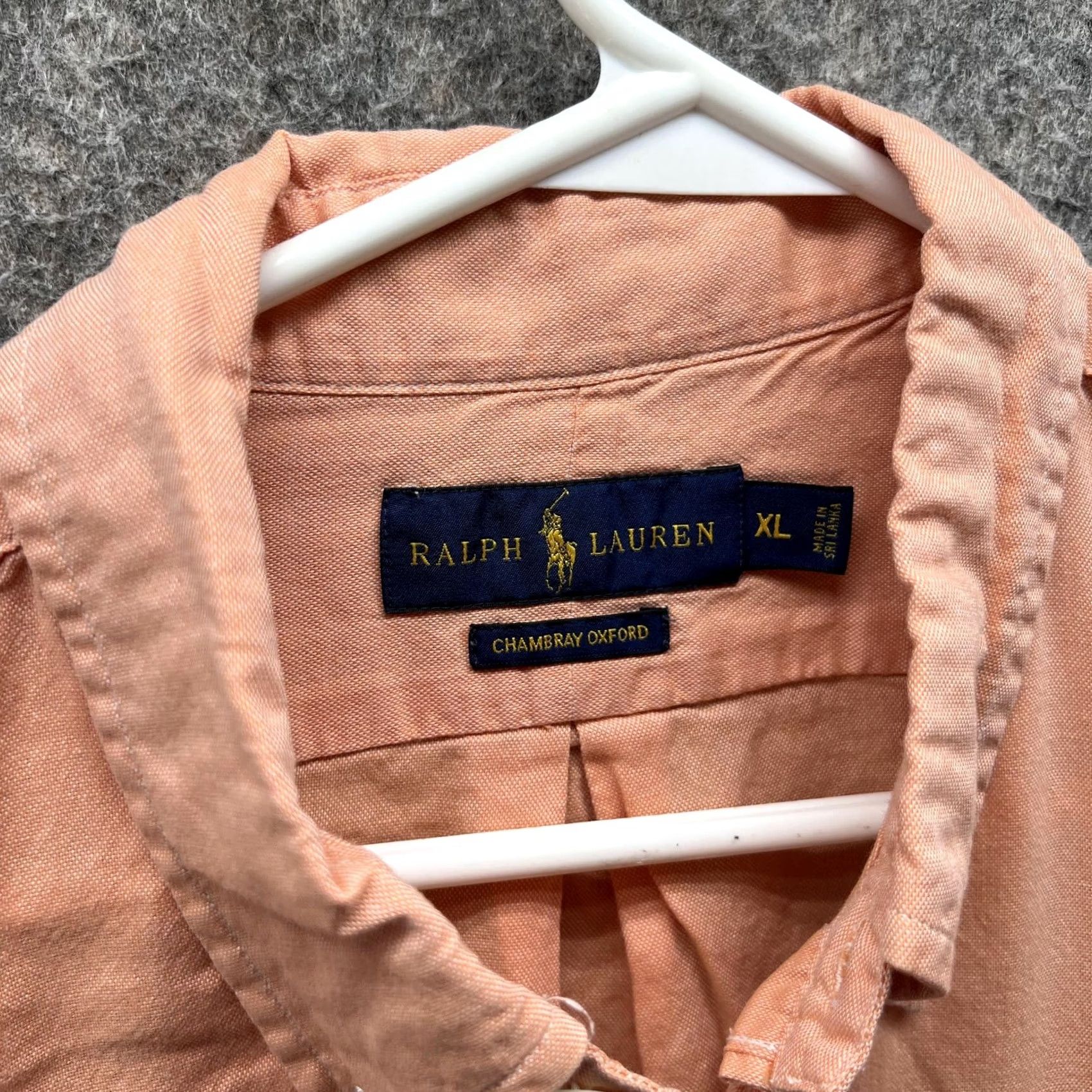 Ralph Lauren VINTAGE Ralph Lauren Shirt Men XL Orange Button-Down Chambray Oxford Size US XL / EU 56 / 4 - 5 Thumbnail