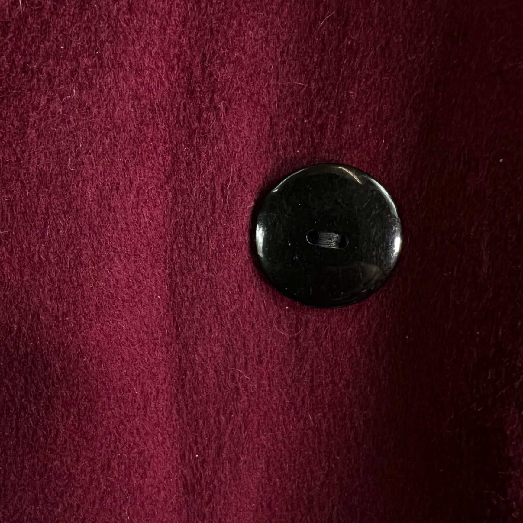 Vintage VINTAGE Donny Brook Wool Blend Pea Coat Faux Fur Trim Long Size 8 Maroon Classic Womens Size M / US 6-8 / IT 42-44 - 6 Thumbnail