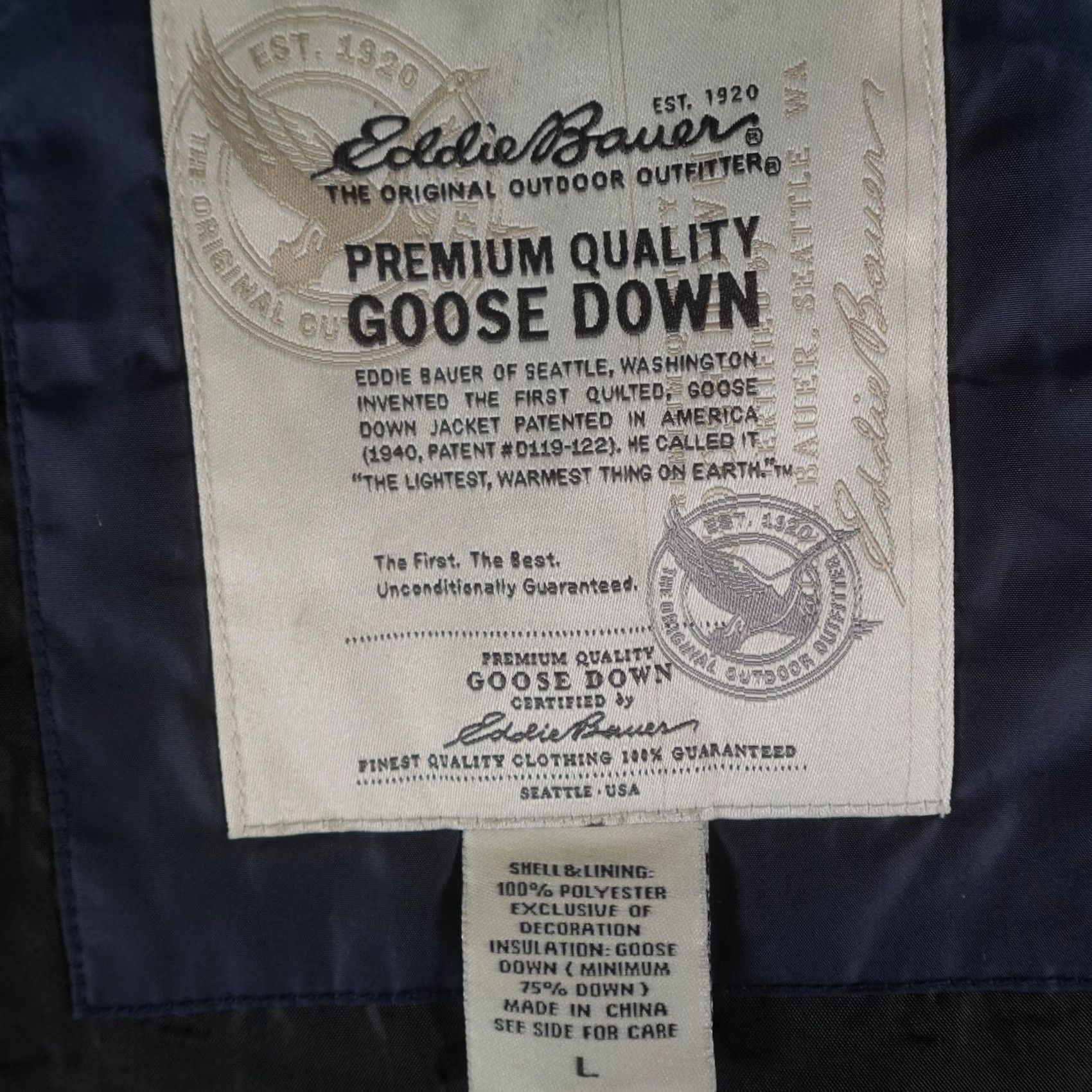 Eddie Bauer Eddie Bauer Vest Mens L Blue Goose Down Puffer Insulated Quilted Full Zip Hiking Casual Winter Size US L / EU 52-54 / 3 - 4 Thumbnail