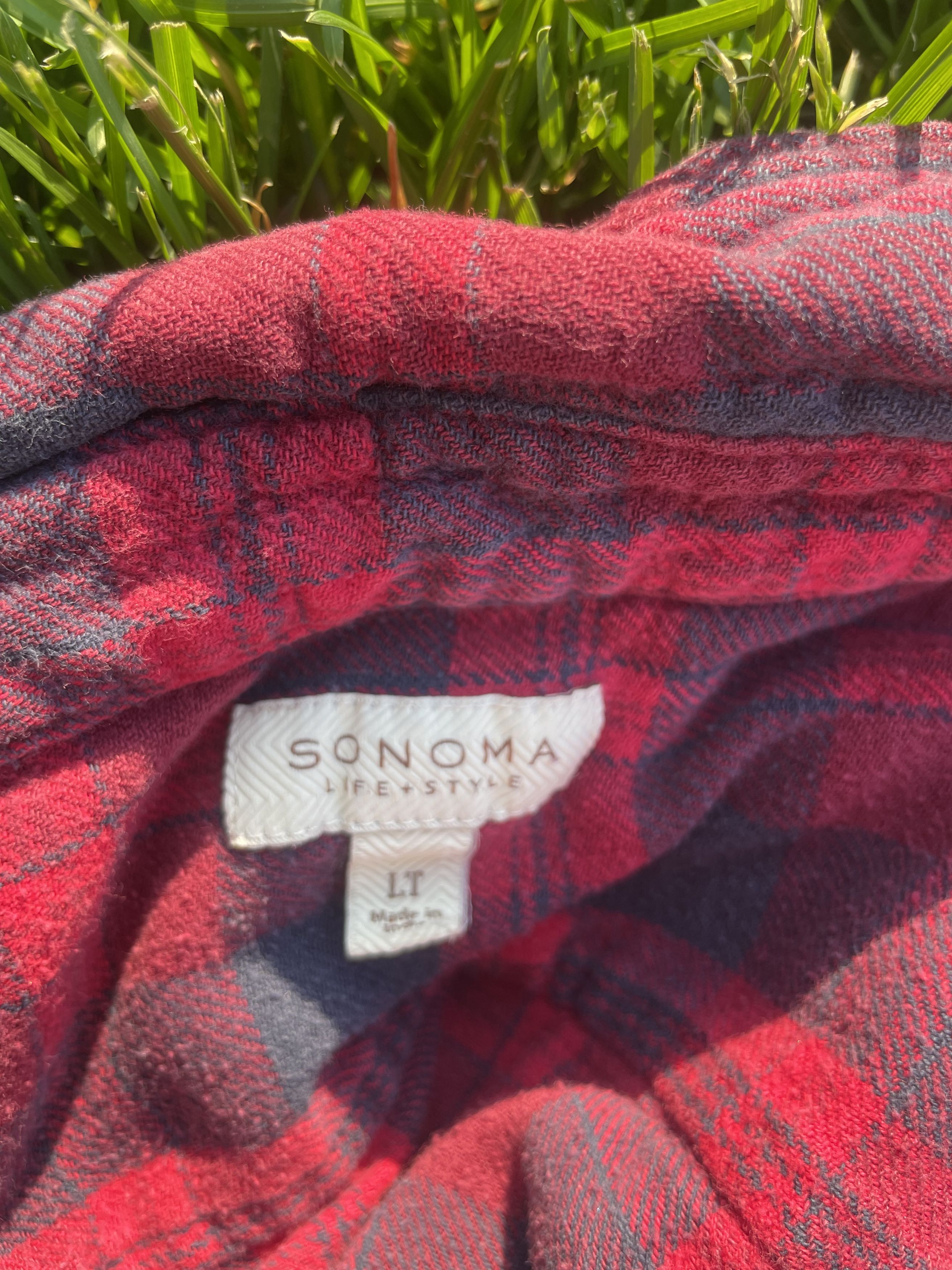 Sonoma Sonoma Red Flannel Button Up Size US L / EU 52-54 / 3 - 3 Thumbnail