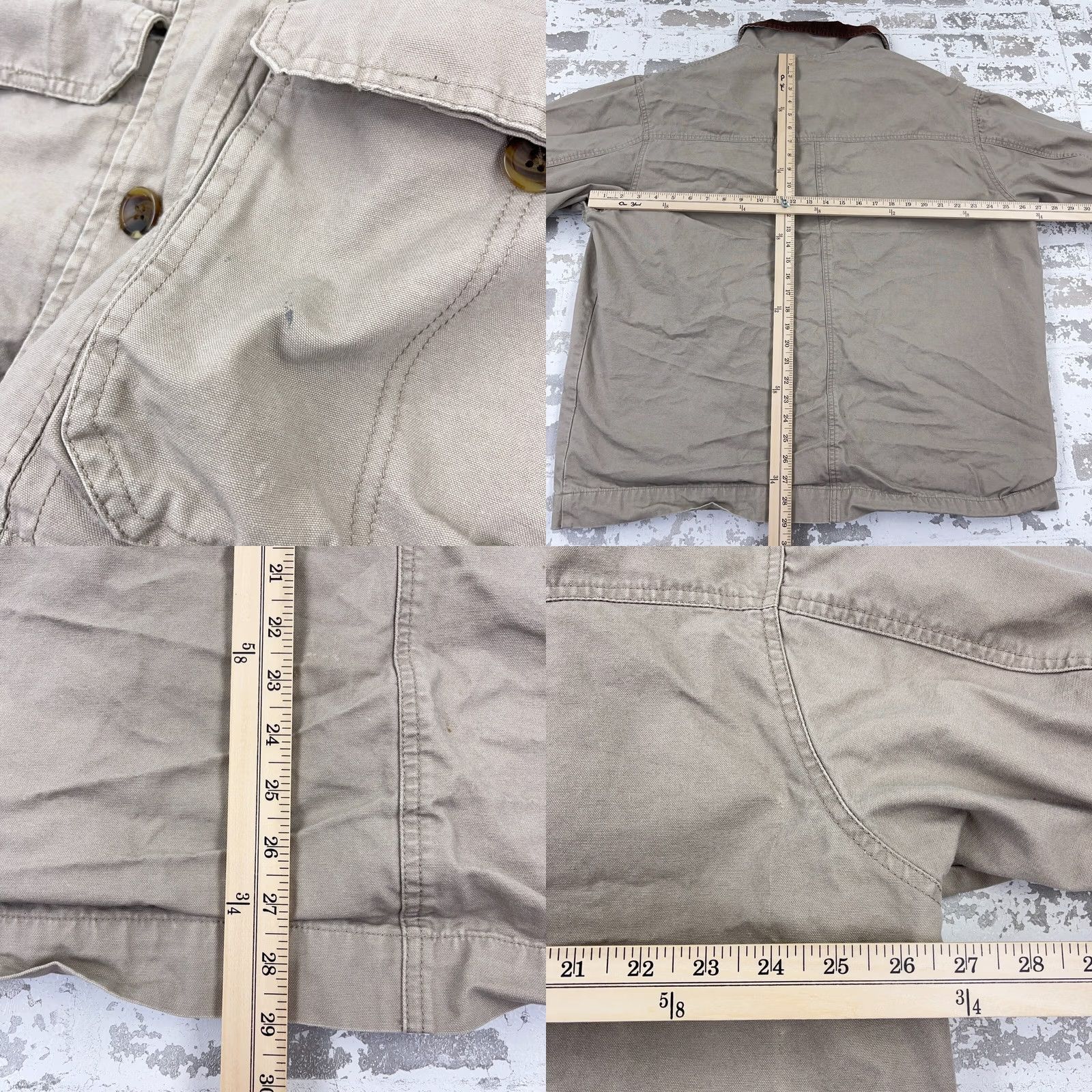 Vintage VINTAGE Cabela's Chore Jacket Men XL Tan Brown Barn Coat Corduroy Collar Green Solid 80s Retro Hipster Rockabilly Overcoat Jacket Mens Size US XL / EU 56 / 4 - 9 Thumbnail