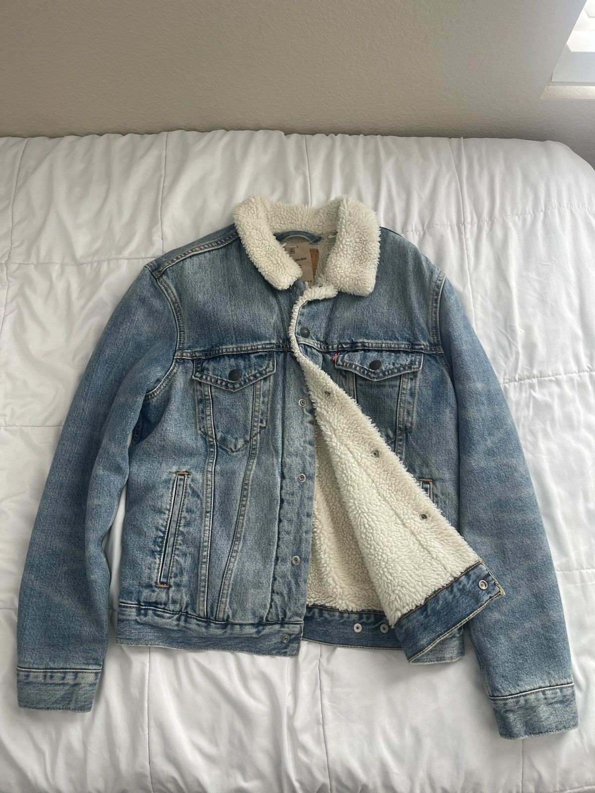 Levi's Sherpa Trucker Musta Size US S / EU 44-46 / 1 - 1 Thumbnail