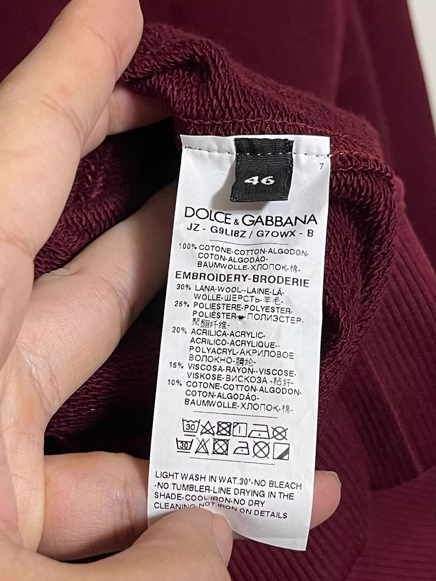 Dolce & Gabbana Dolce&Gabbana DG Hoodie 44/46 Size US S / EU 44-46 / 1 - 8 Thumbnail