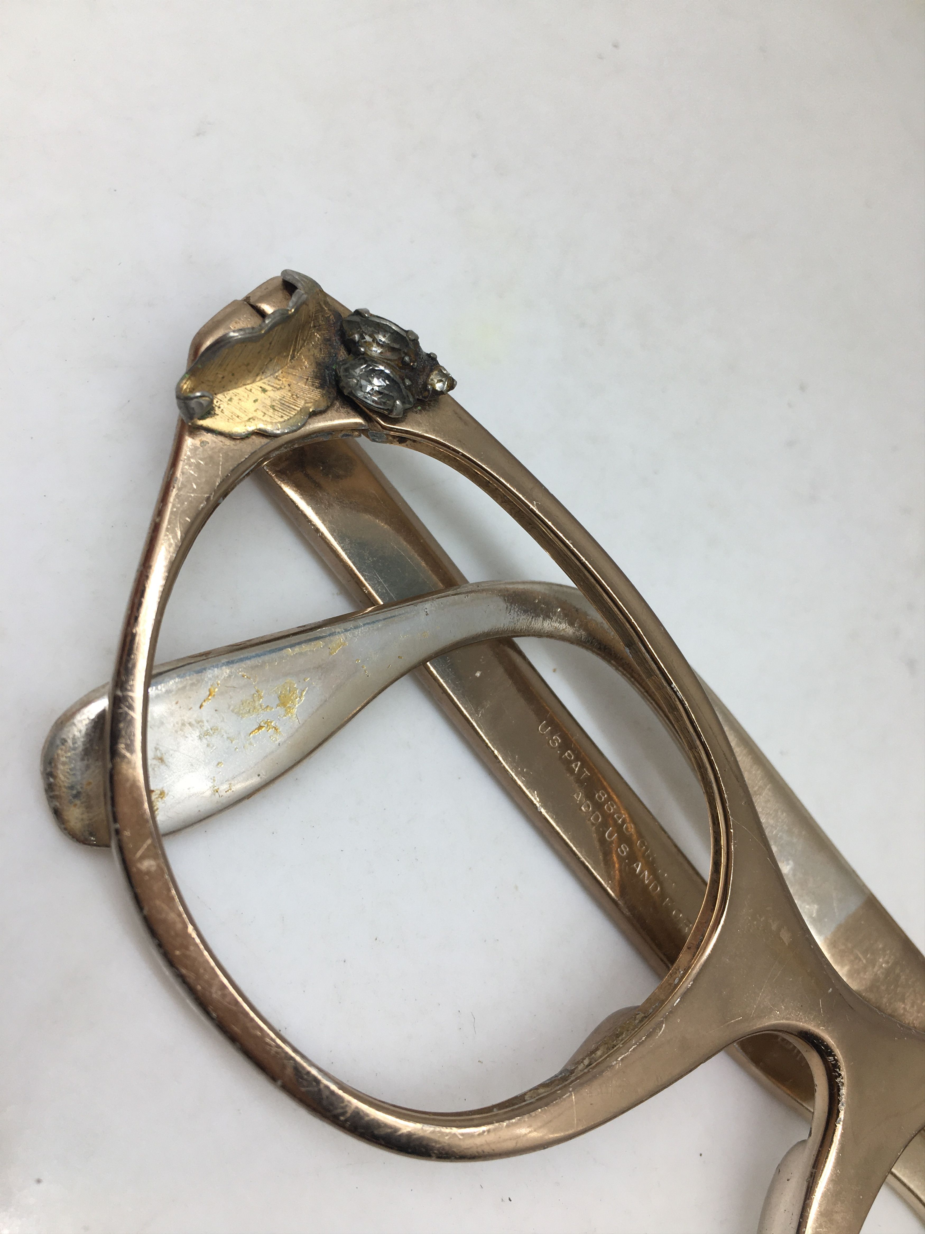 Vintage Vintage 50s TURA Woman Aluminum Brown Cateye Eyeglasses Size ONE SIZE - 12 Thumbnail