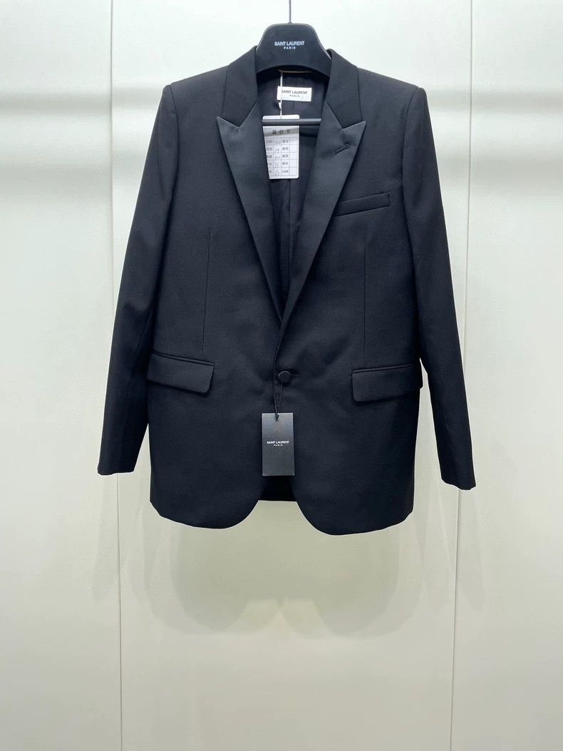 Saint Laurent Paris Saint Laurent Black Suit Jacket with Tags Size US M / EU 48-50 / 2 - 1 Thumbnail