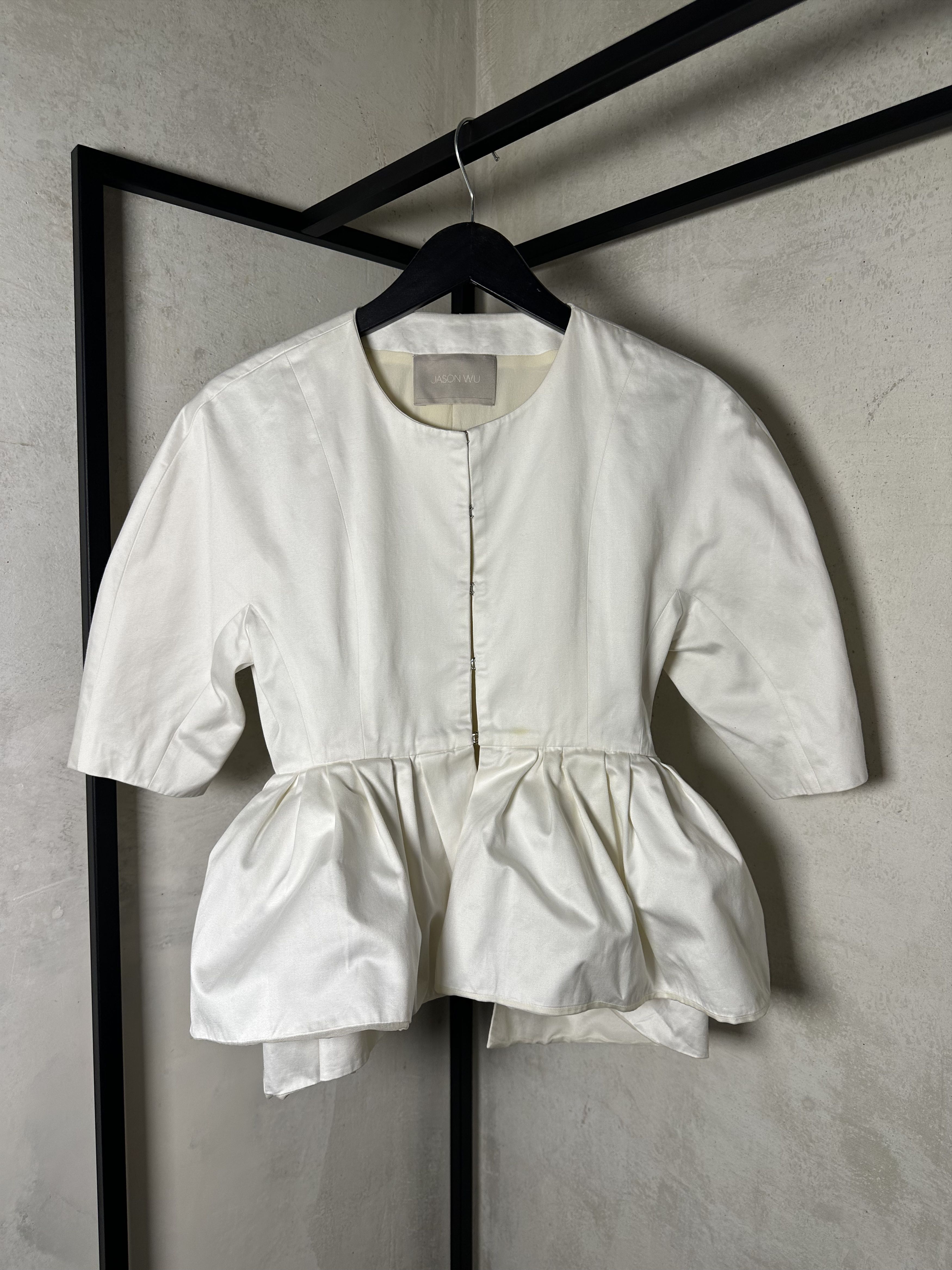 Jason Wu Jason Wu Peplum Poplin Blouse Size XS / US 0-2 / IT 36-38 - 2 Thumbnail