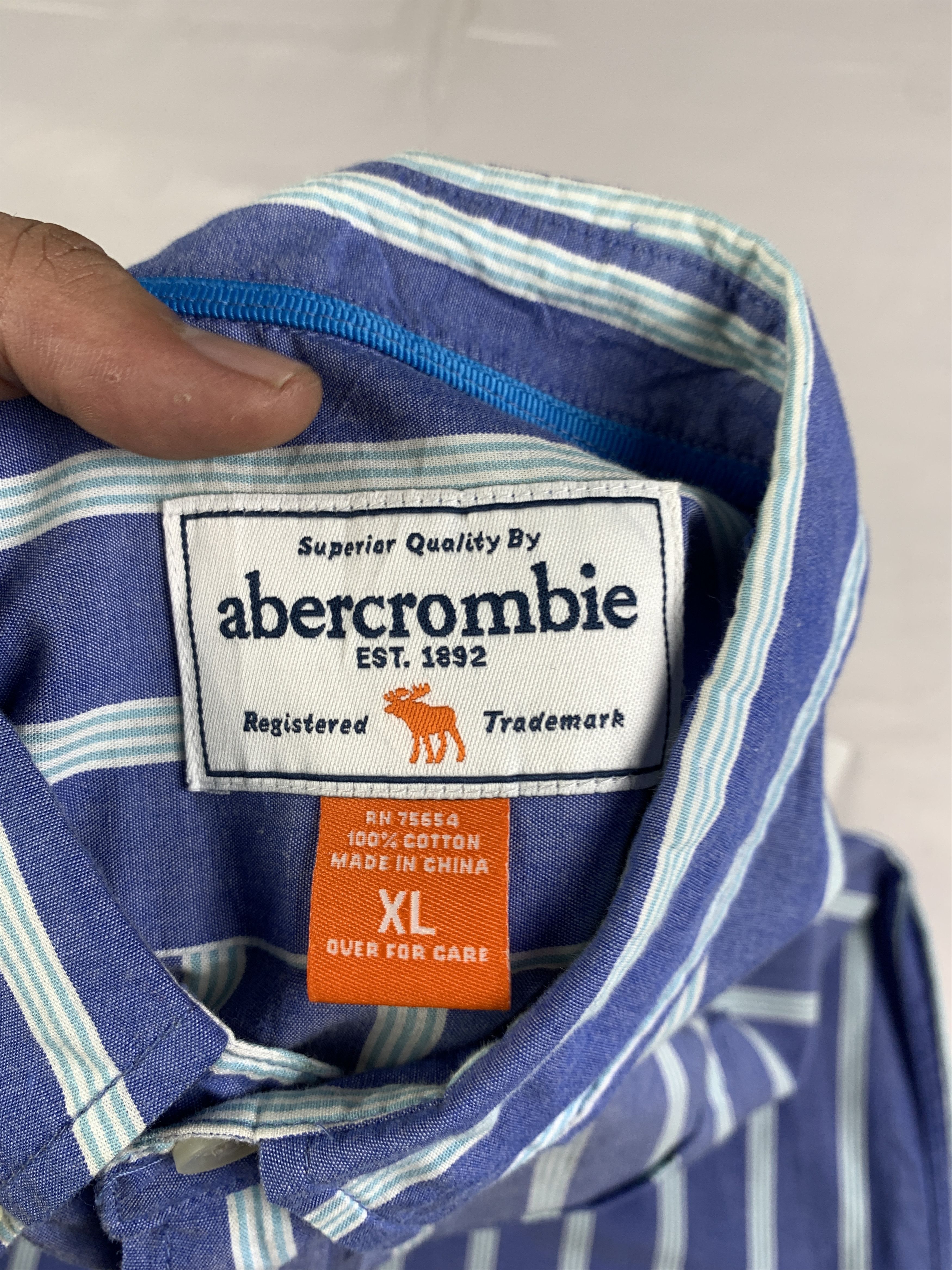 Abercrombie & Fitch Abercrombie & Fitch Stripes Pocket Shirt (XL) Size XL / US 12-14 / IT 48-50 - 7 Thumbnail
