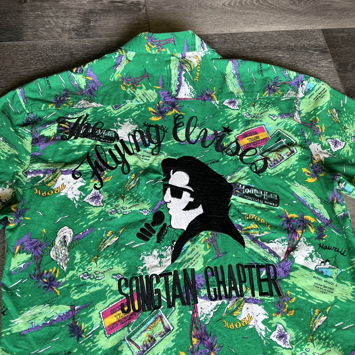 Vintage Vintage The Flying Elvises Songtan Chapter Hawaiian Shirt Size US L / EU 52-54 / 3 - 3 Thumbnail