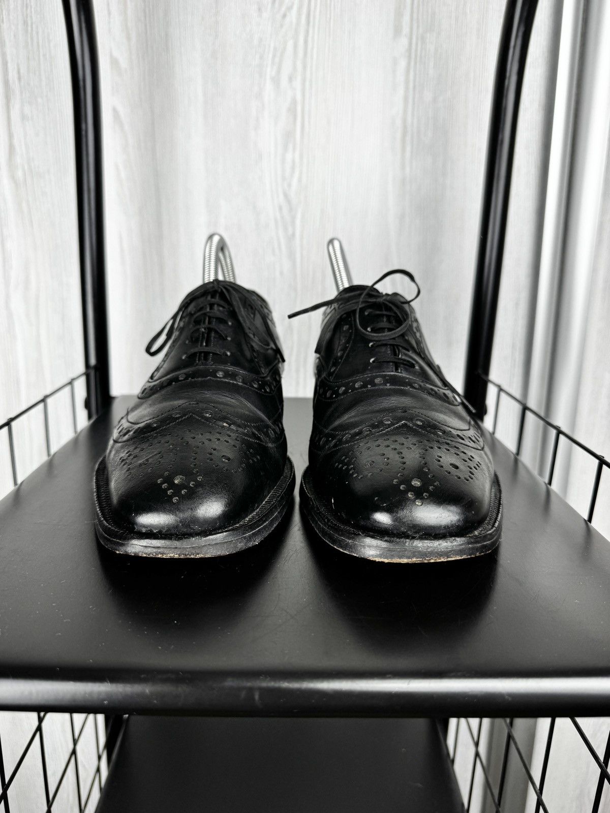 Grenson Grenson England Stanley Wingtip Brogue Oxford Black Leather Size US 7.5 / EU 40-41 - 3 Thumbnail