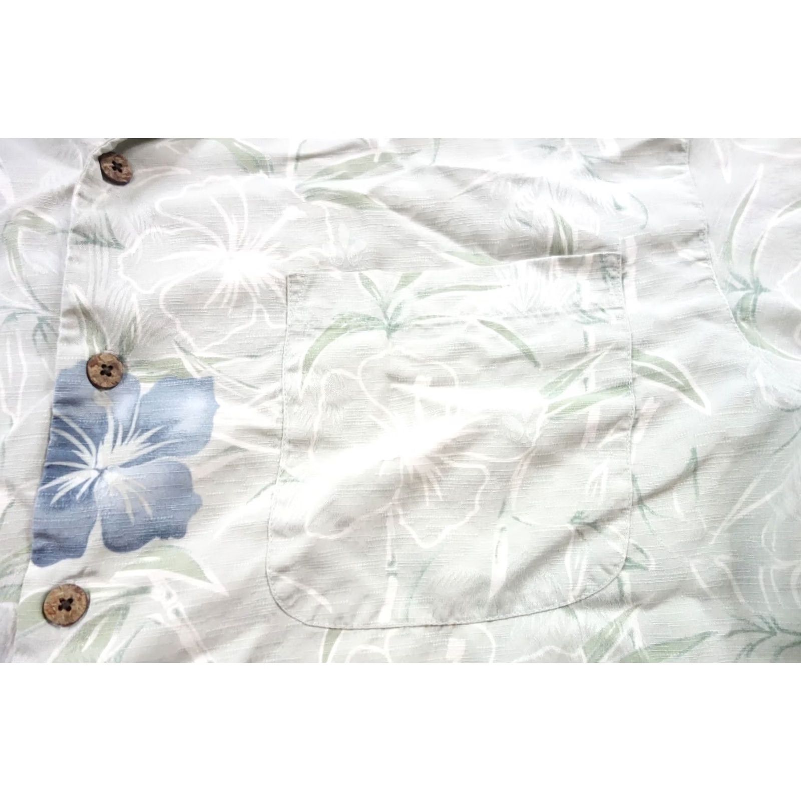 Tommy Bahama Tommy Bahama Shirt Mens Large Green Silk Hawaiian Floral Button Up Aloha Camp Size US L / EU 52-54 / 3 - 3 Thumbnail