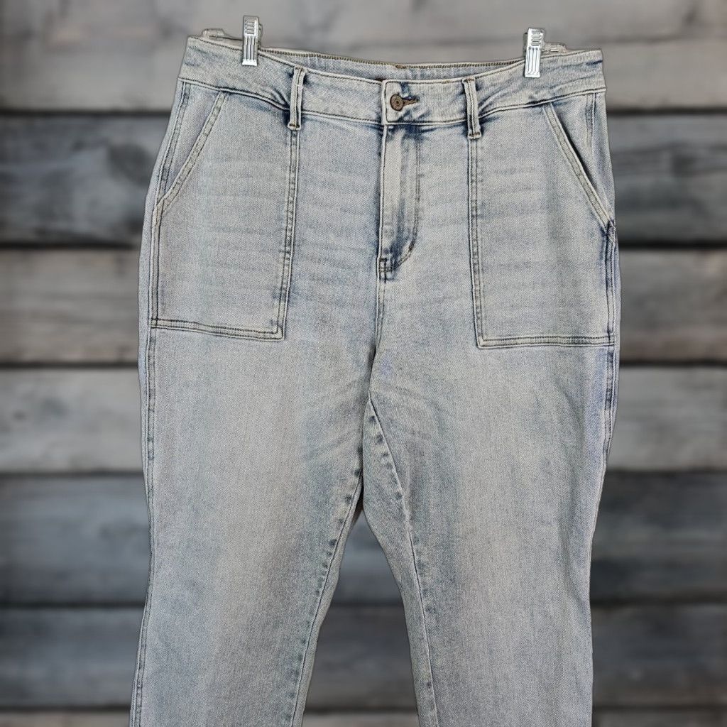 Vintage Judy Blue Womens Jogger Jeans Sz 16W Blue Light Wash High Rise Size 38" / US 16 / IT 52 - 1 Thumbnail