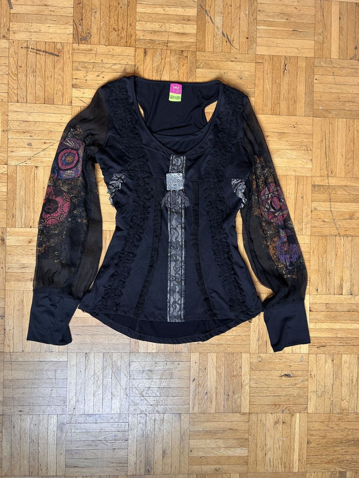 Other Vintage Mesh Top Body Ring Save The Queen JPG Style Size XL / US 12-14 / IT 48-50 - 1 Thumbnail