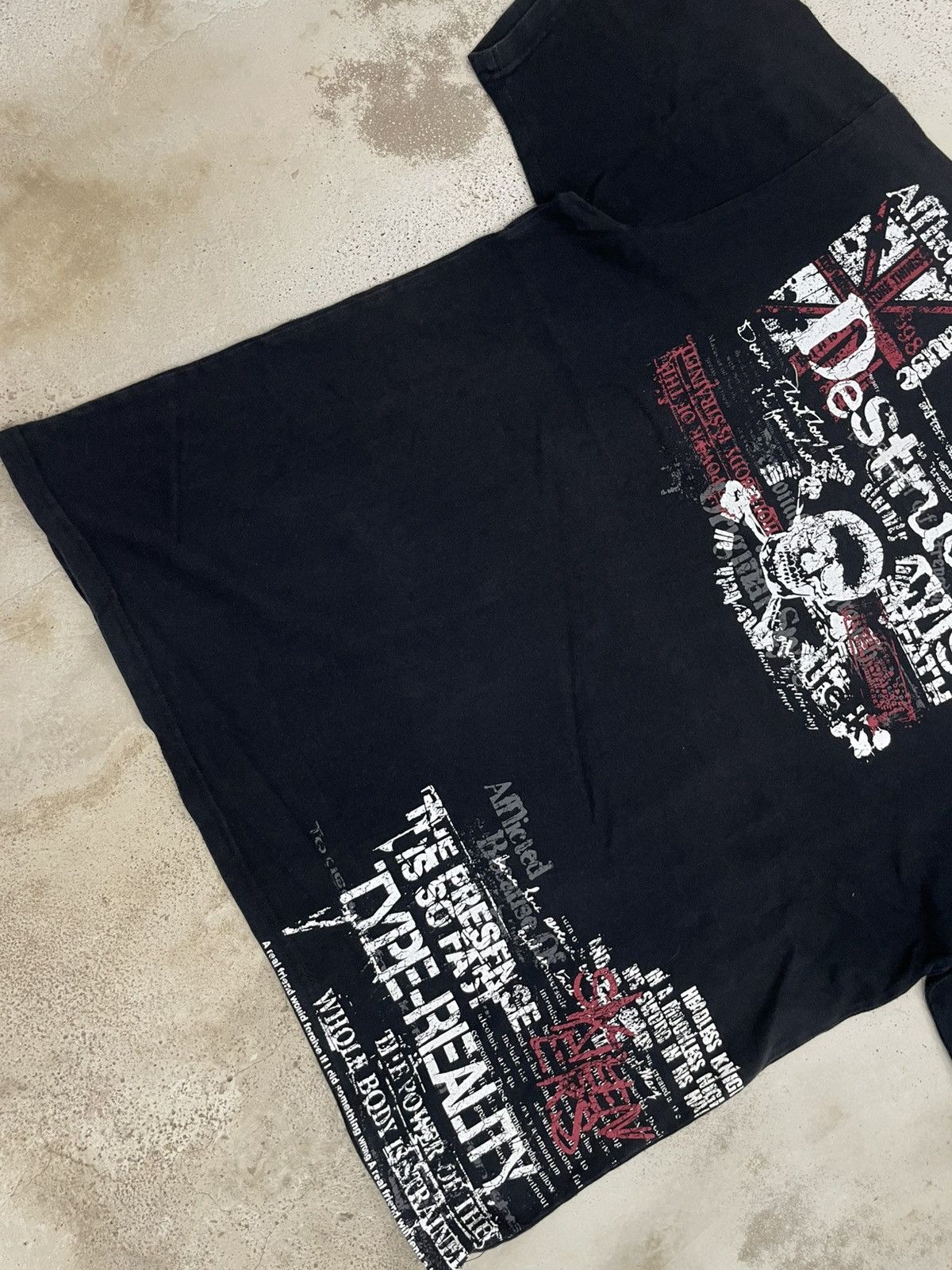 Japanese Brand Beaumere Destruction Wish Affliction Punk Tour Y2K Wording Size US XXL / EU 58 / 5 - 5 Thumbnail