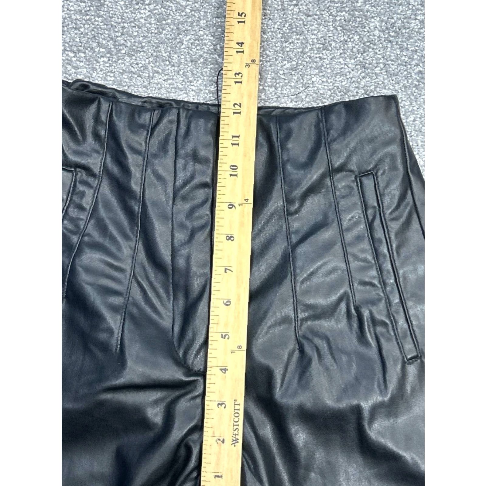 Zara Zara Pants Womens XS Black Stretch Pleated High Rise Straight Leg Size 26" / US 2 / IT 38 - 6 Thumbnail