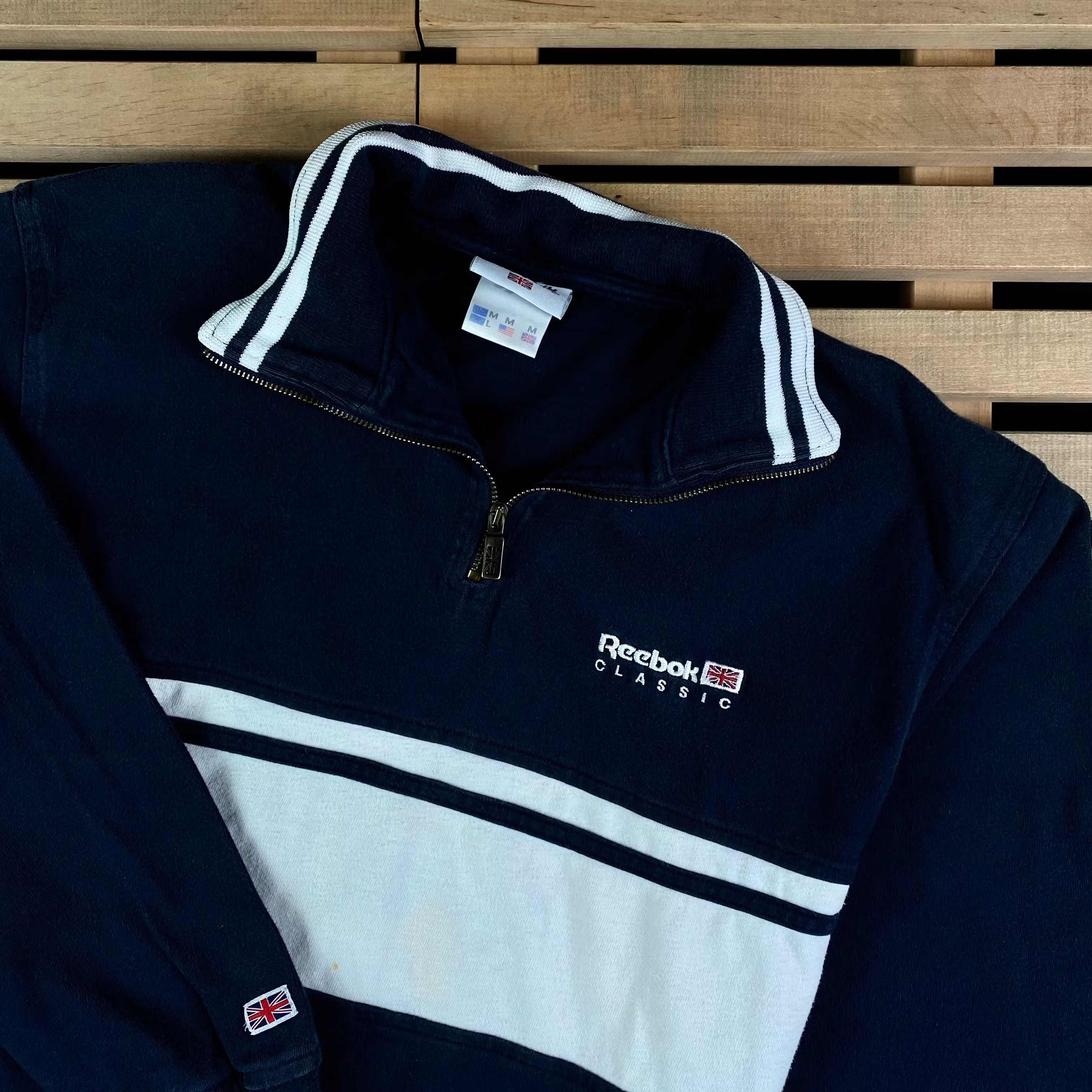 Reebok × Vintage Men’s Sweatshirt Long Sleeve 1/3 Zip Reebok Vintage Size M Size US M / EU 48-50 / 2 - 2 Thumbnail