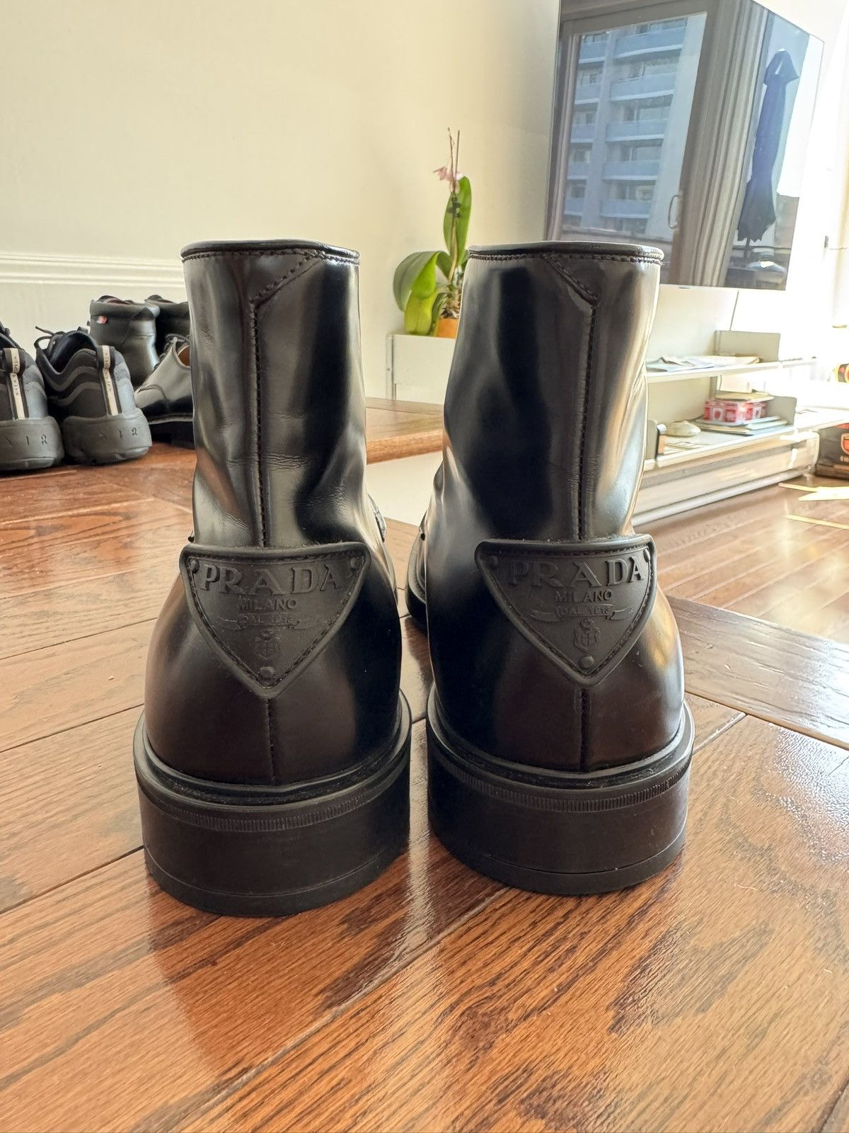 Prada Prada Spazzolato Leather Dress Boots Size US 8.5 / EU 41-42 - 2 Thumbnail