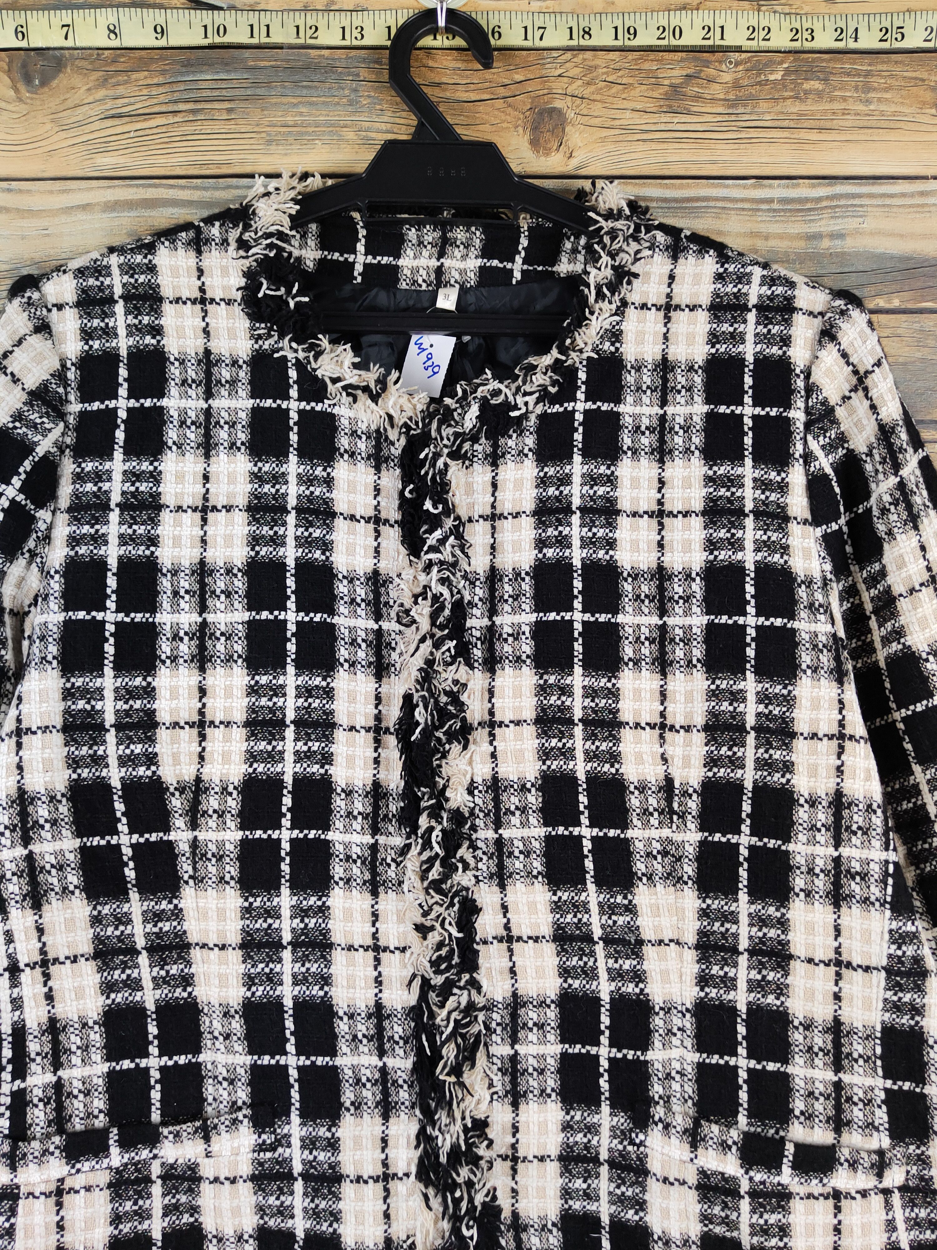 Homespun Knitwear × Japanese Brand × Vintage Japanese Brand Black Ivory Knitwear cardigan jacket #W1939 Size L / US 10 / IT 46 - 2 Thumbnail