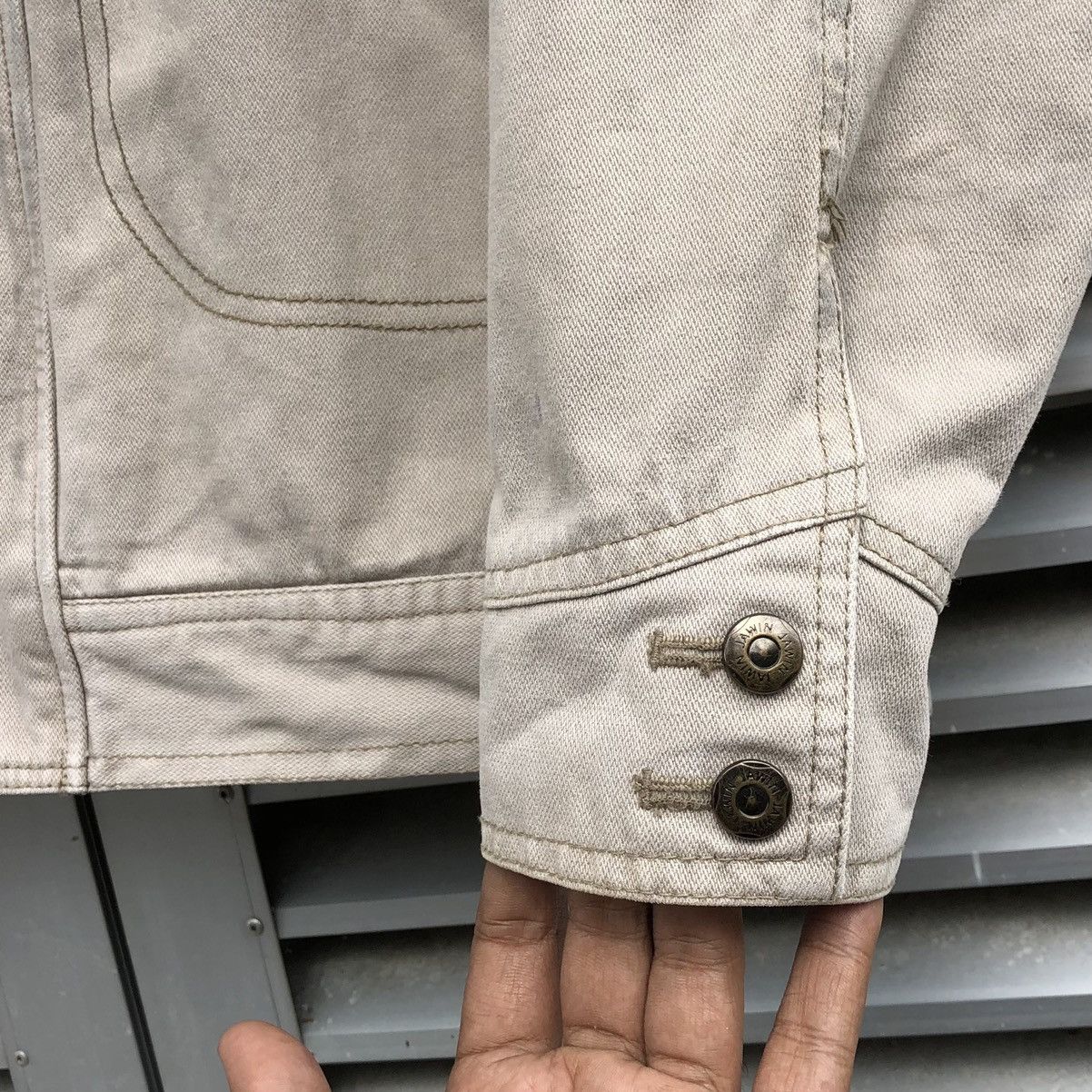 Vintage Vintage Jawin Denim Work Jacket Size US L / EU 52-54 / 3 - 5 Thumbnail