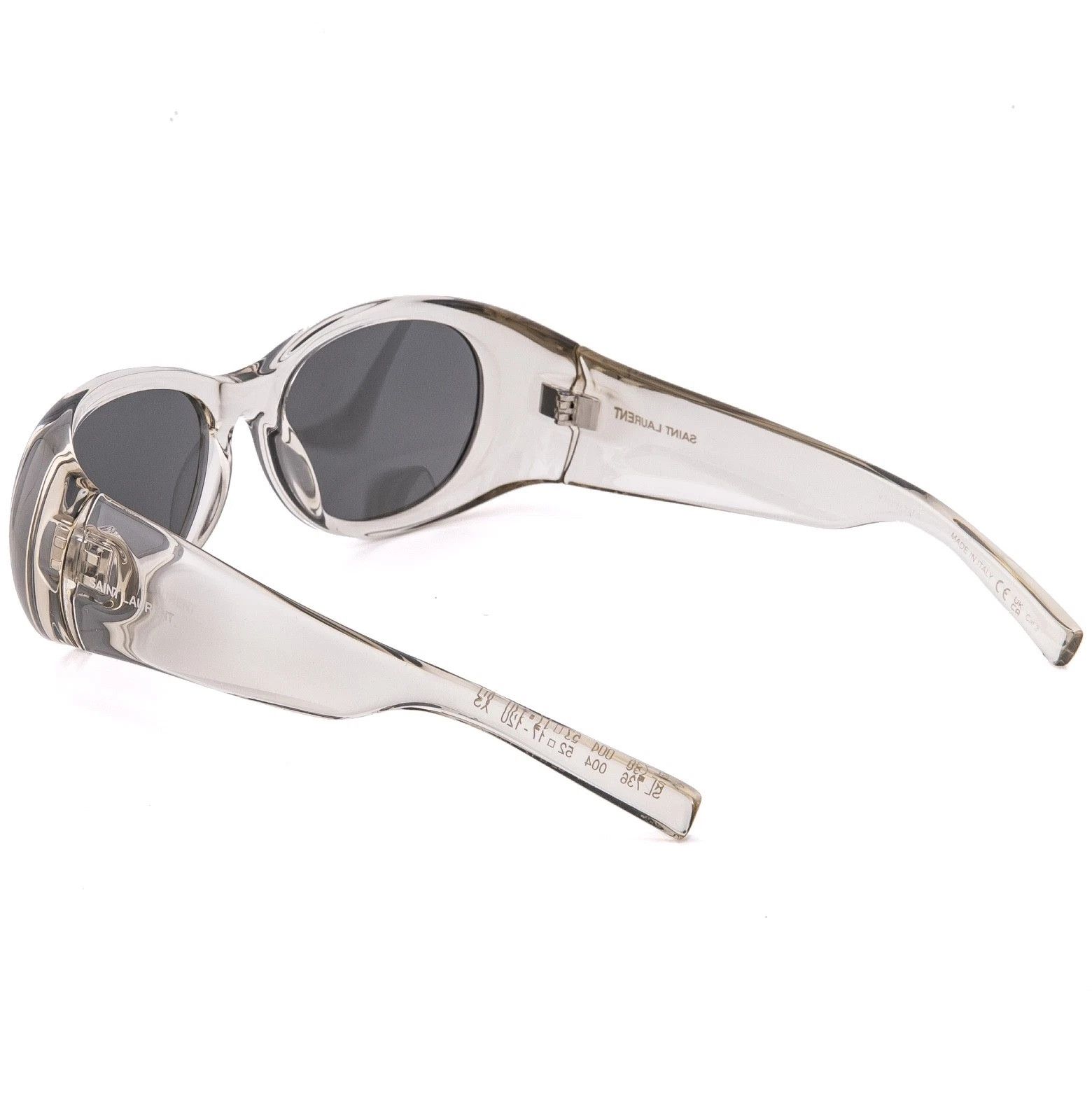 Saint Laurent Paris SAINT LAURENT SHADE SL 736 SL736 Crystal Gray Sunglasses 004 Size ONE SIZE - 2 Thumbnail