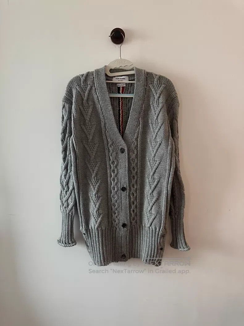Thom Browne Thom Browne Back Striped Cardigan Size US XXS / EU 40 - 1 Thumbnail