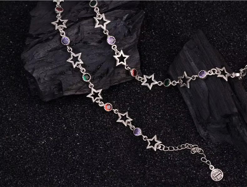 Jewelry Elegant Colorful Crystal Star Necklace Size ONE SIZE - 2 Thumbnail