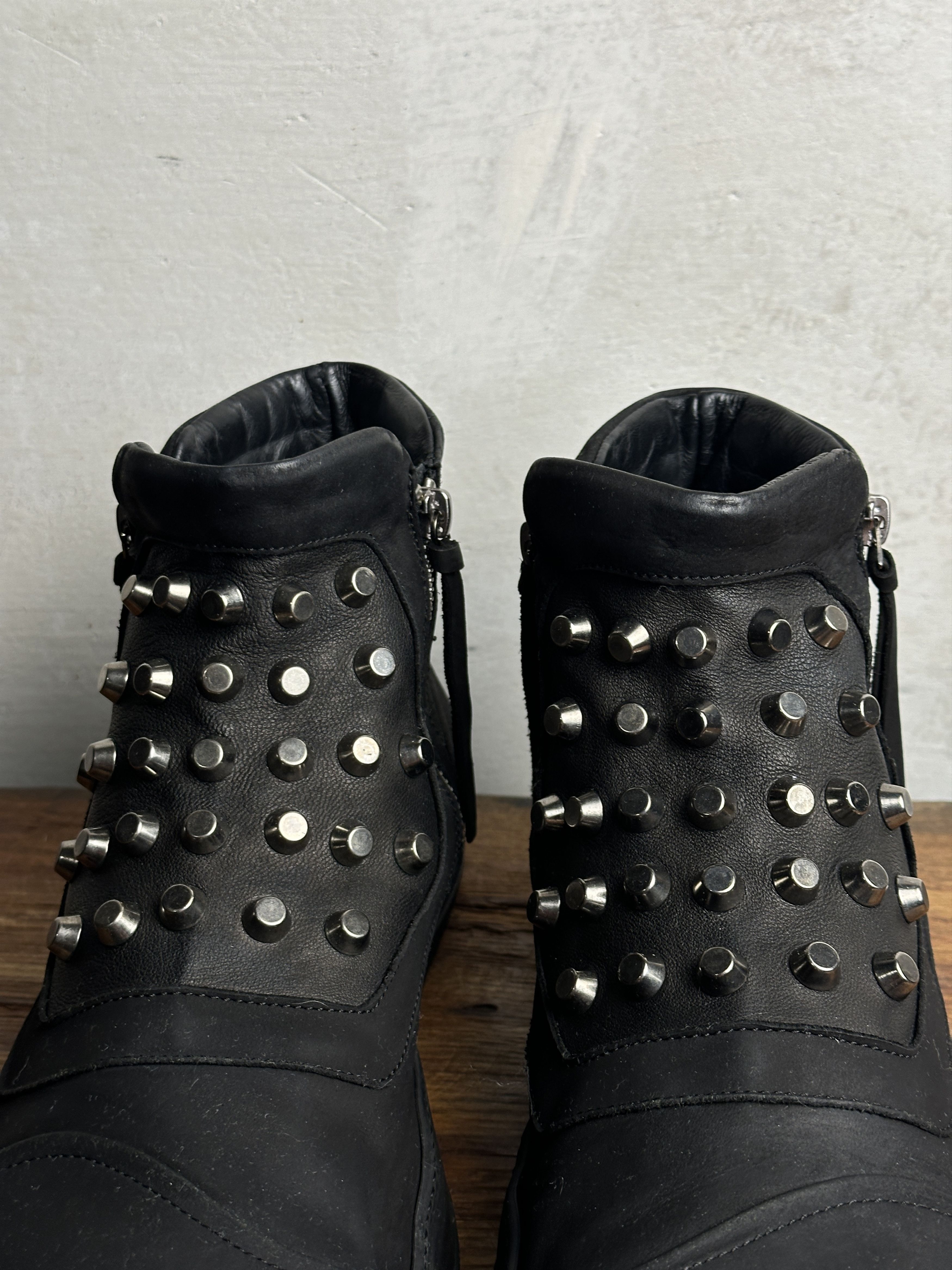 Bruno Bordese Bruno Bordese Black Leather Boots with Stud Size US 12 / EU 45 - 6 Thumbnail