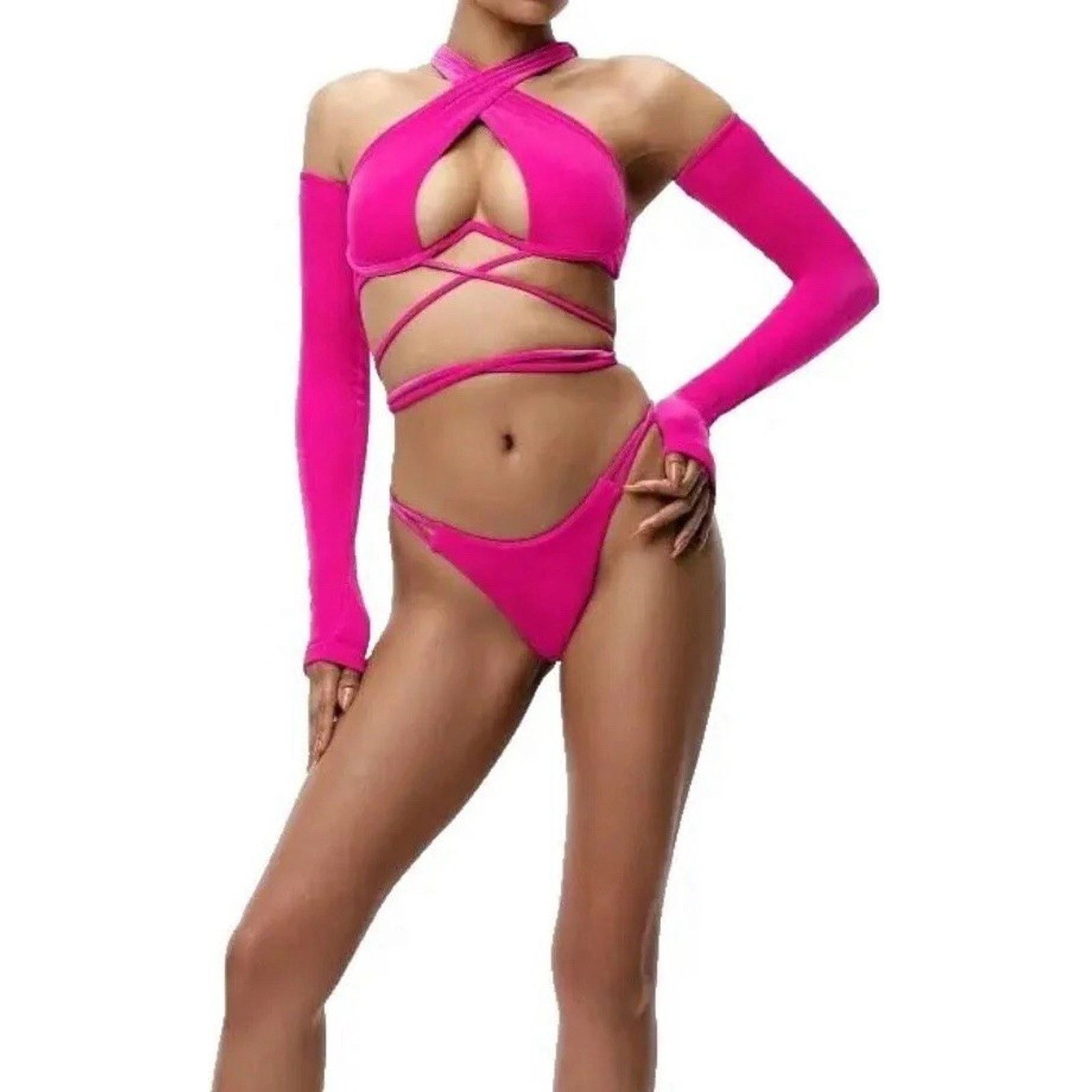 Adidas adidas IVY PARK 2X Pink Velvet Sexy Beyonce Bra Size ONE SIZE - 3 Thumbnail