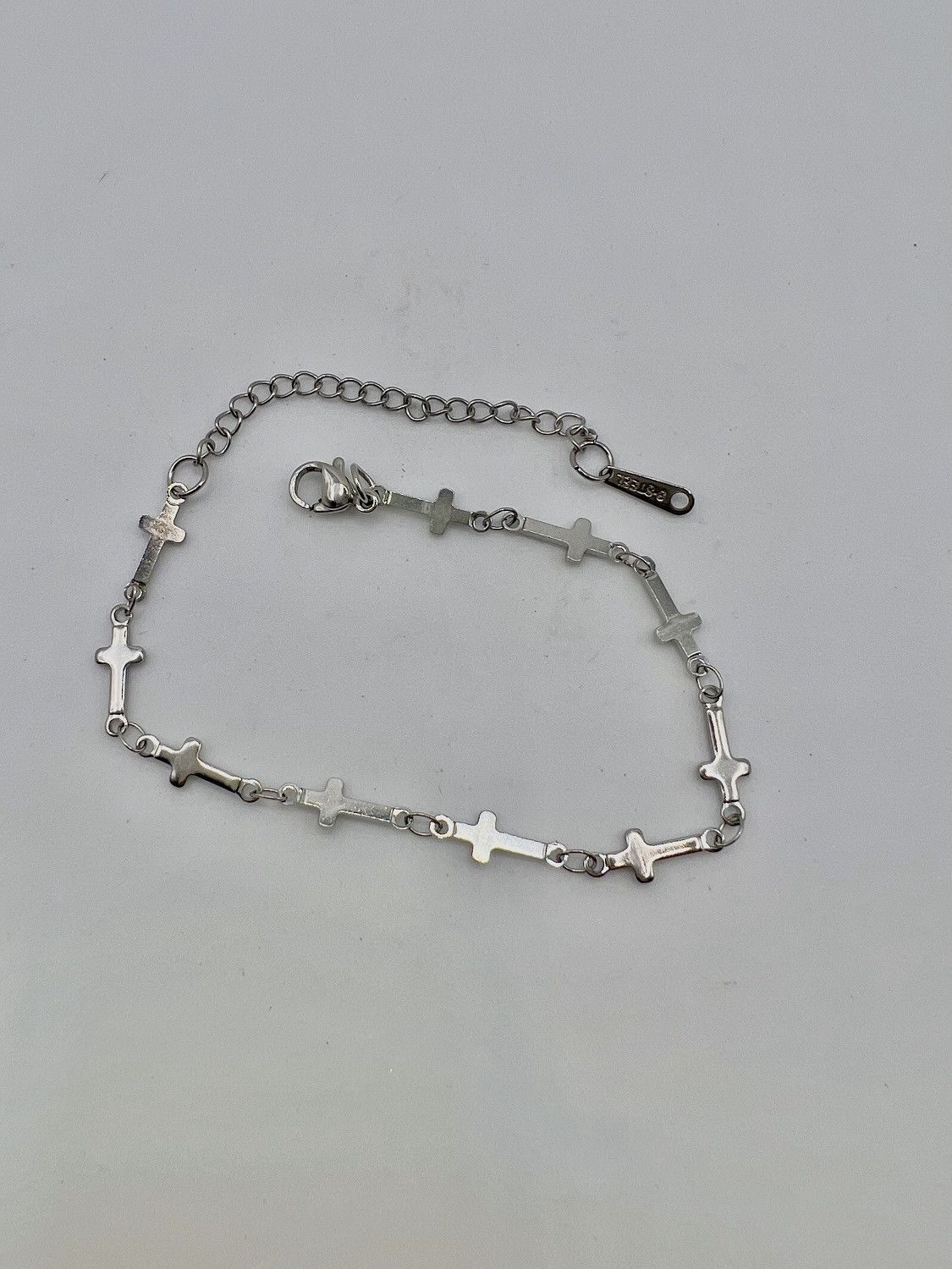 Handmade Cross Chain Stainless Steel Bracelet Size ONE SIZE - 1 Thumbnail