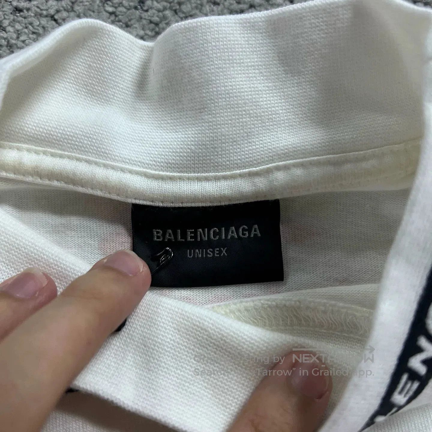 Balenciaga Balenciaga White Logo Print Casual T. Size US L / EU 52-54 / 3 - 2 Thumbnail