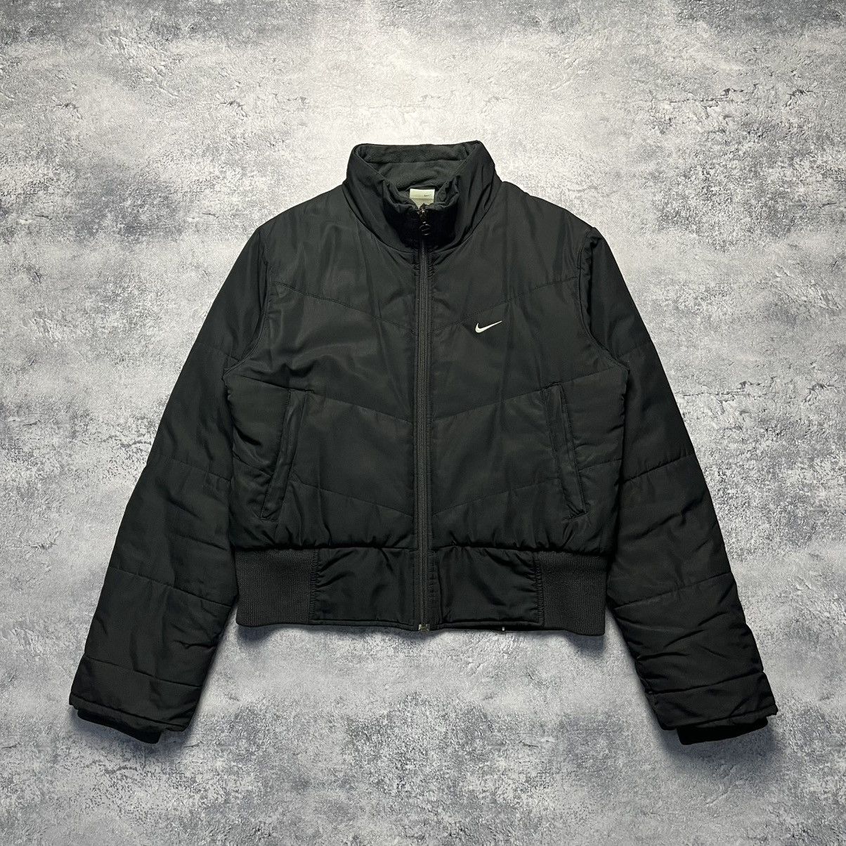 Nike Vintage Nike Cropped Puffer Jacket Swoosh Streetwear Y2K Size L / US 10 / IT 46 - 1 Thumbnail