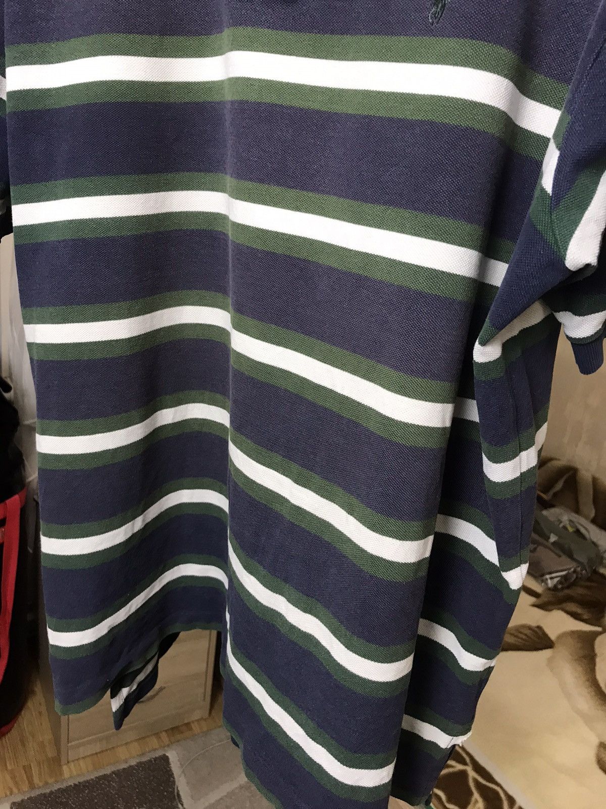 Polo Ralph Lauren 🔥 Ralph Lauren Faded Y2K Chief Keef Washed Polo Striped Size US XXL / EU 58 / 5 - 8 Thumbnail