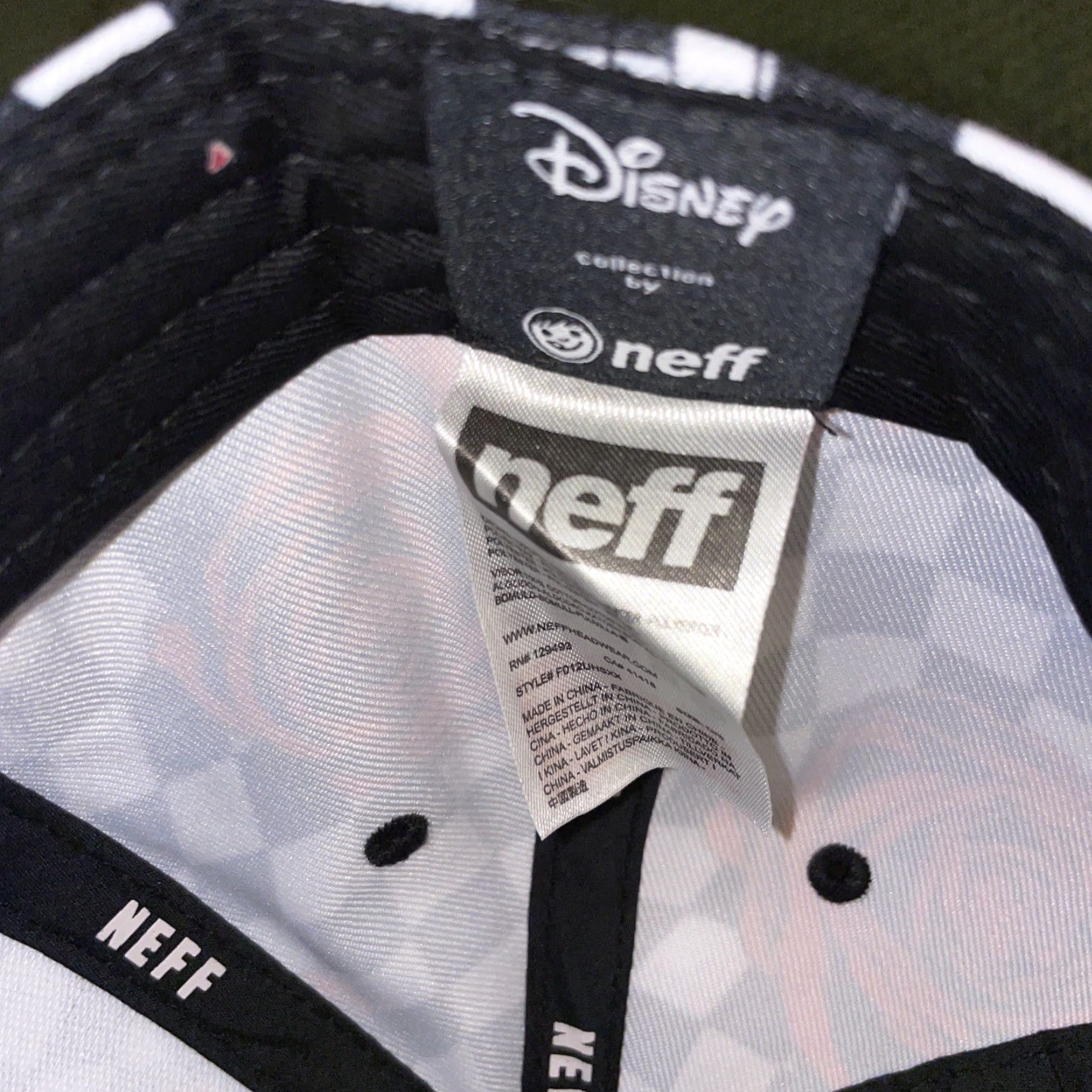 Vintage Mickey Mouse X Neff Hat SnapBack Adult One Size Black And White Adjustable Mens Size ONE SIZE - 3 Thumbnail