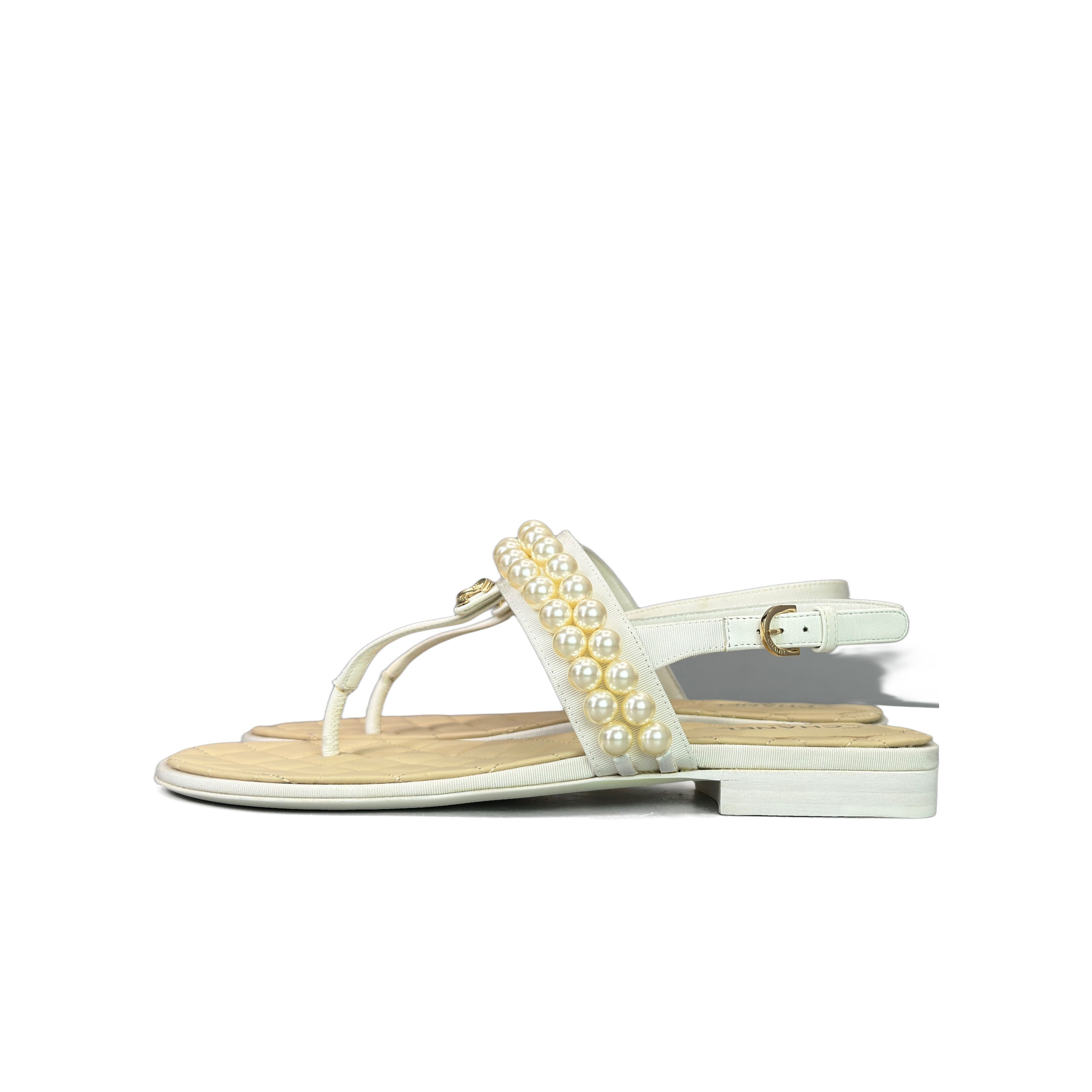 Chanel Chanel Pearl Sandals Size 37 Size US 7 / IT 37 - 1 Thumbnail