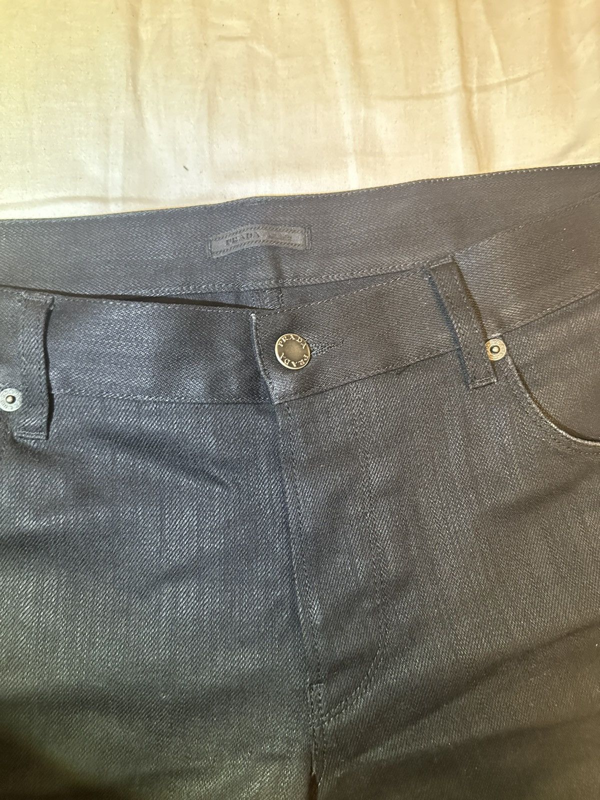 Prada Prada Waxed denim Size US 33 - 6 Thumbnail