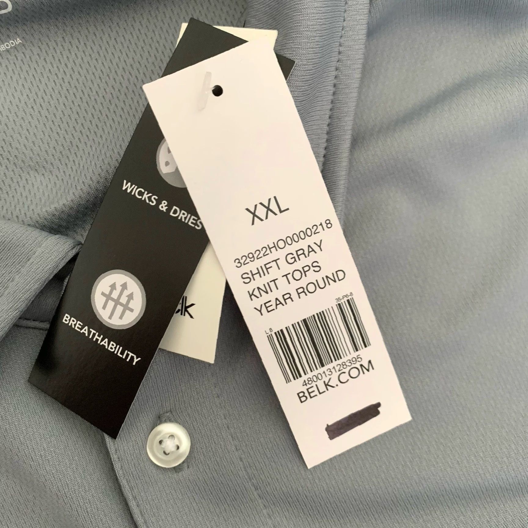 Vintage Zelos Polo Shirt Mens 2XL Gray Knit Moisture Wicking Quick Dry Polo Golf NEW Size US XXL / EU 58 / 5 - 4 Thumbnail