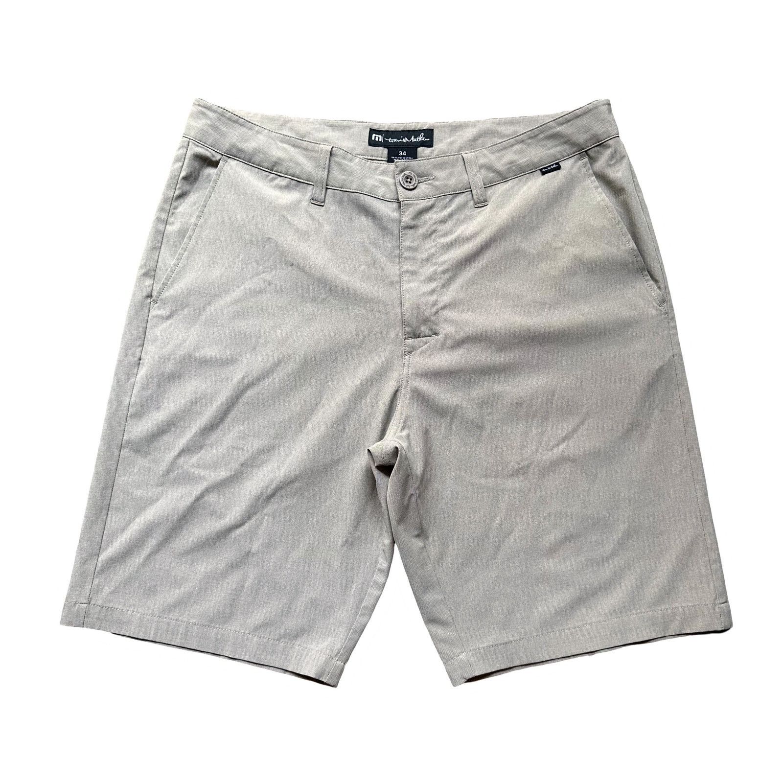 TravisMathew Travis Mathew Khaki 10" Performance Shorts Men’s 34 EUC Size US 34 / EU 50 - 2 Thumbnail