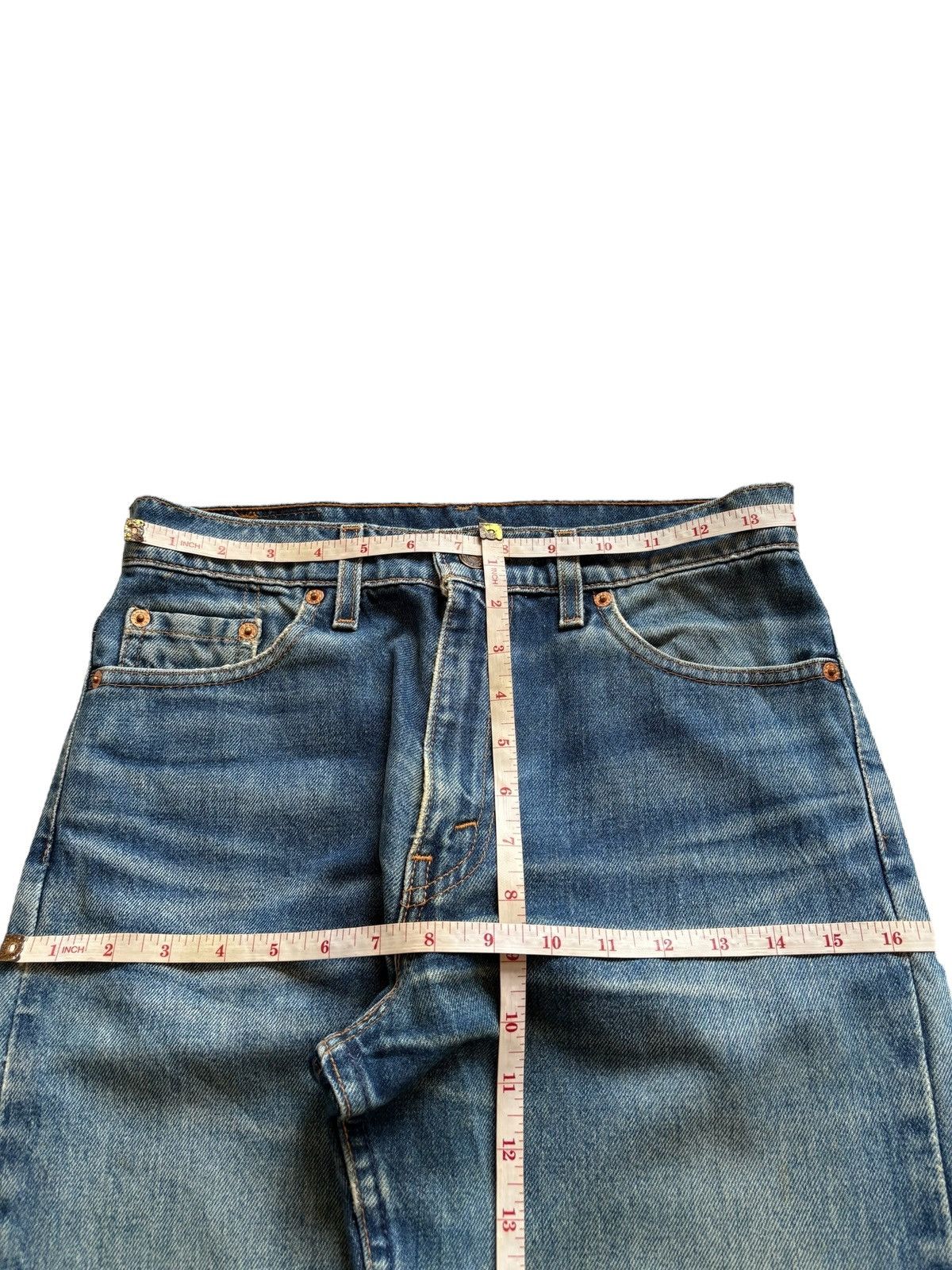 LVC × Levi's × Levi's Vintage Clothing Vintage 90s Levis 510 Mud Wash Distressed Ripped Jeans Size US 28 / EU 44 - 13 Thumbnail